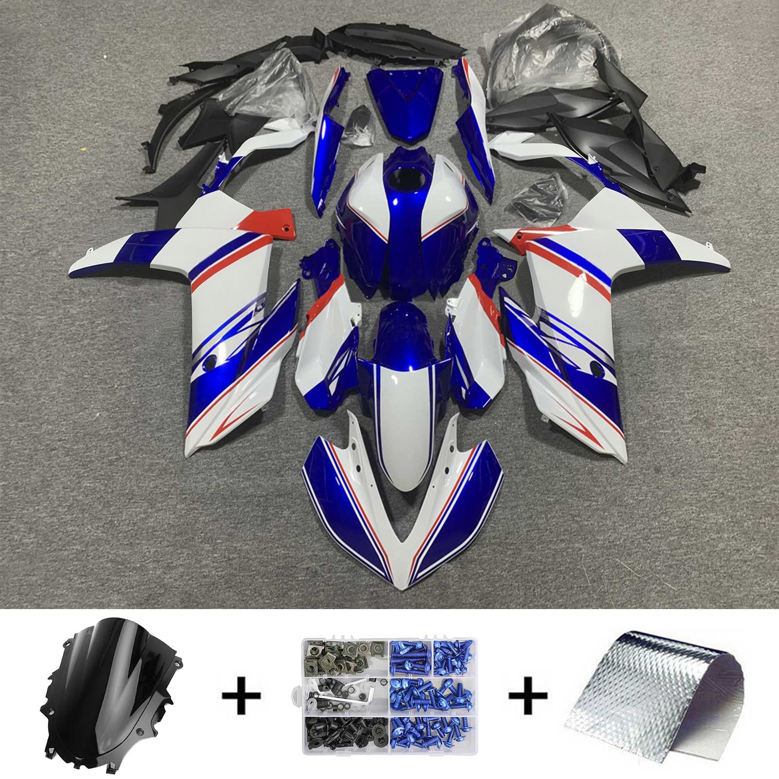 Kit de carénage à injection en plastique ABS pour Yamaha YZF R3 R25 2022-2024