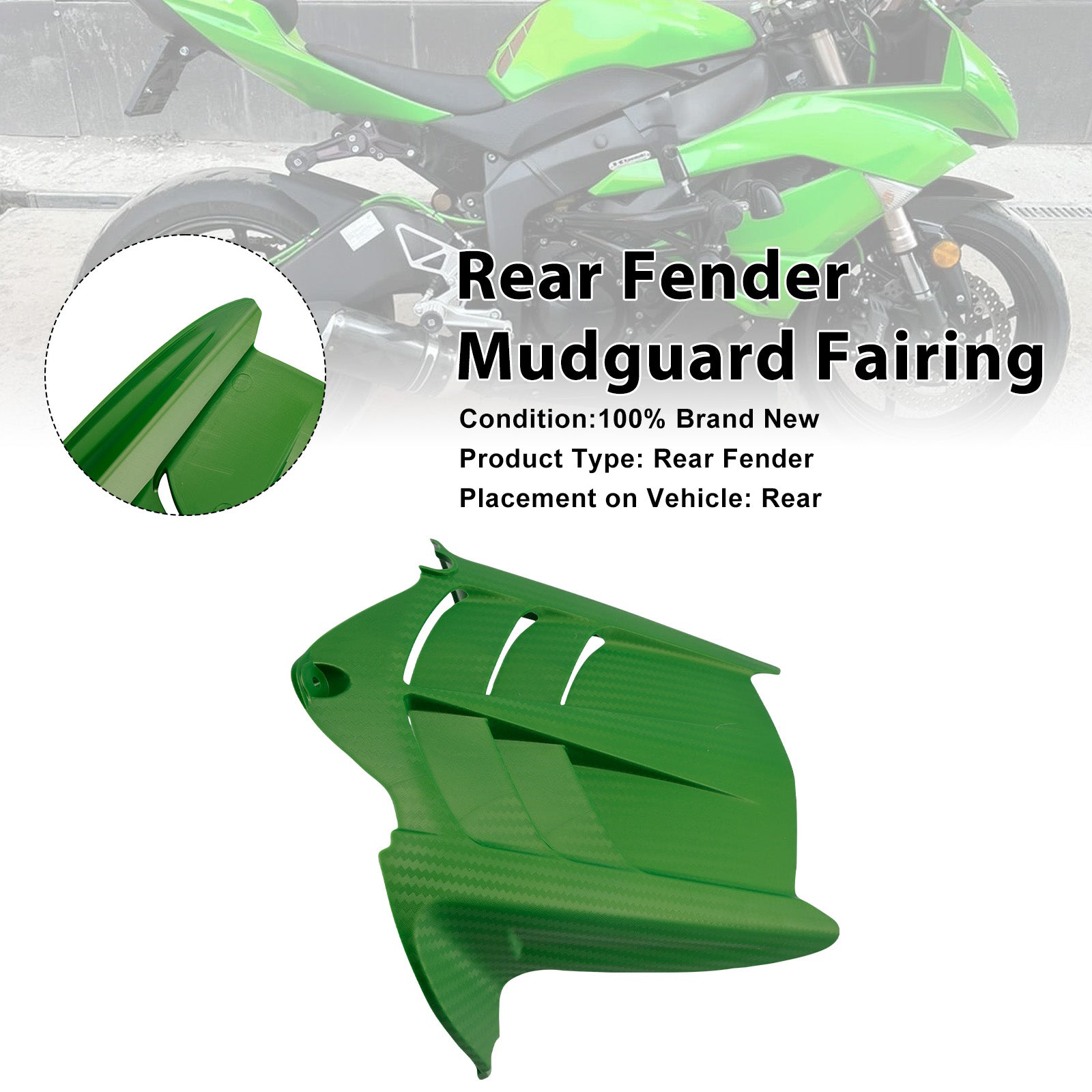 Carénage de garde-boue arrière pour Kawasaki ZX-6R 636 2009-2025