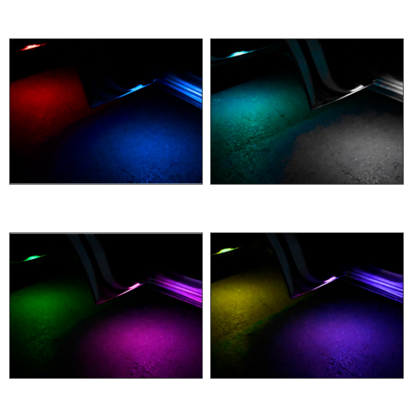 Lot de 4 feux de sécurité pour portière de voiture, clignotants, à détection automatique