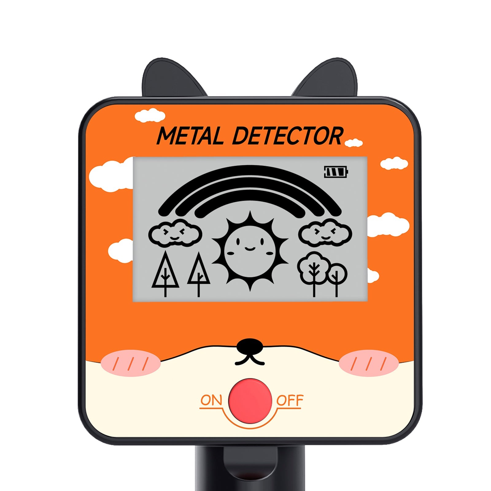Detector de metales GT260 para niños resistente al agua con bobina de búsqueda de 6,3 pulgadas, color negro