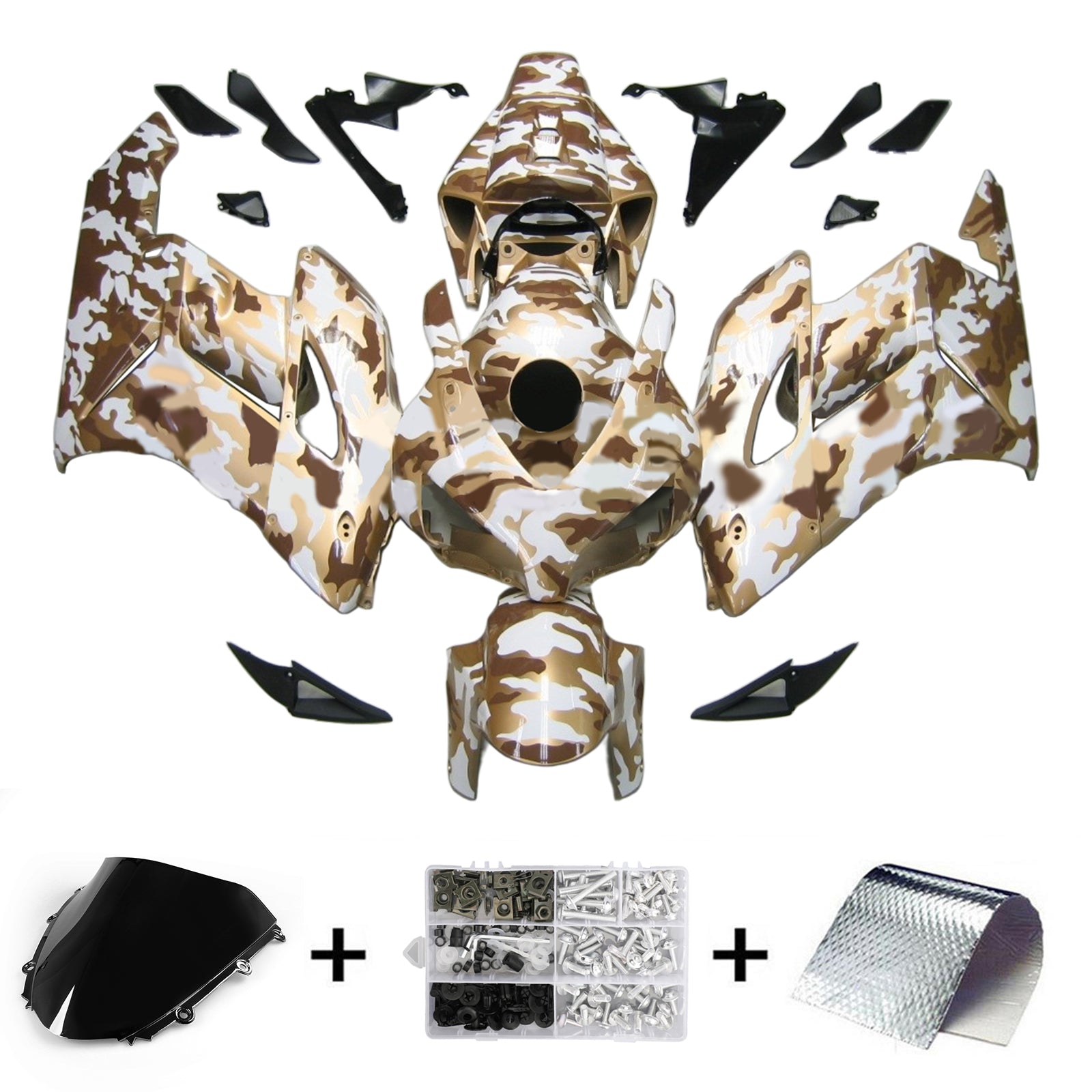 Kit de carénage par injection, carrosserie en plastique ABS pour Honda CBR1000RR 2004-2005