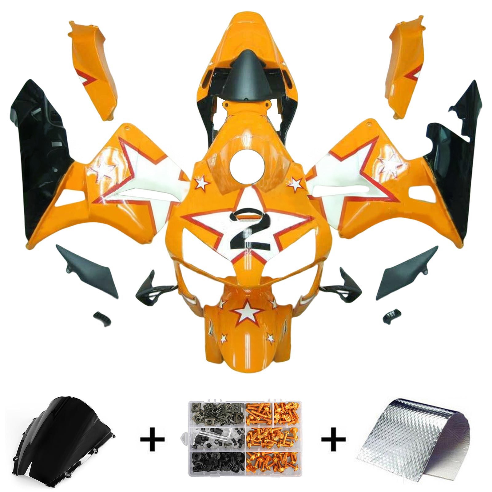 Kit de carénage par injection, carrosserie en plastique ABS pour Honda CBR600RR 2003-2004 F5
