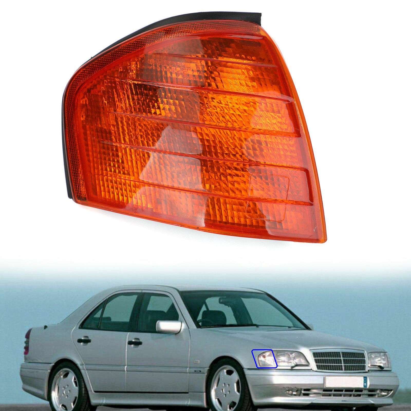 Paire Lumières D'Angle Lampes Clignotant Pour Mercedes Benz Classe C W202 94-00