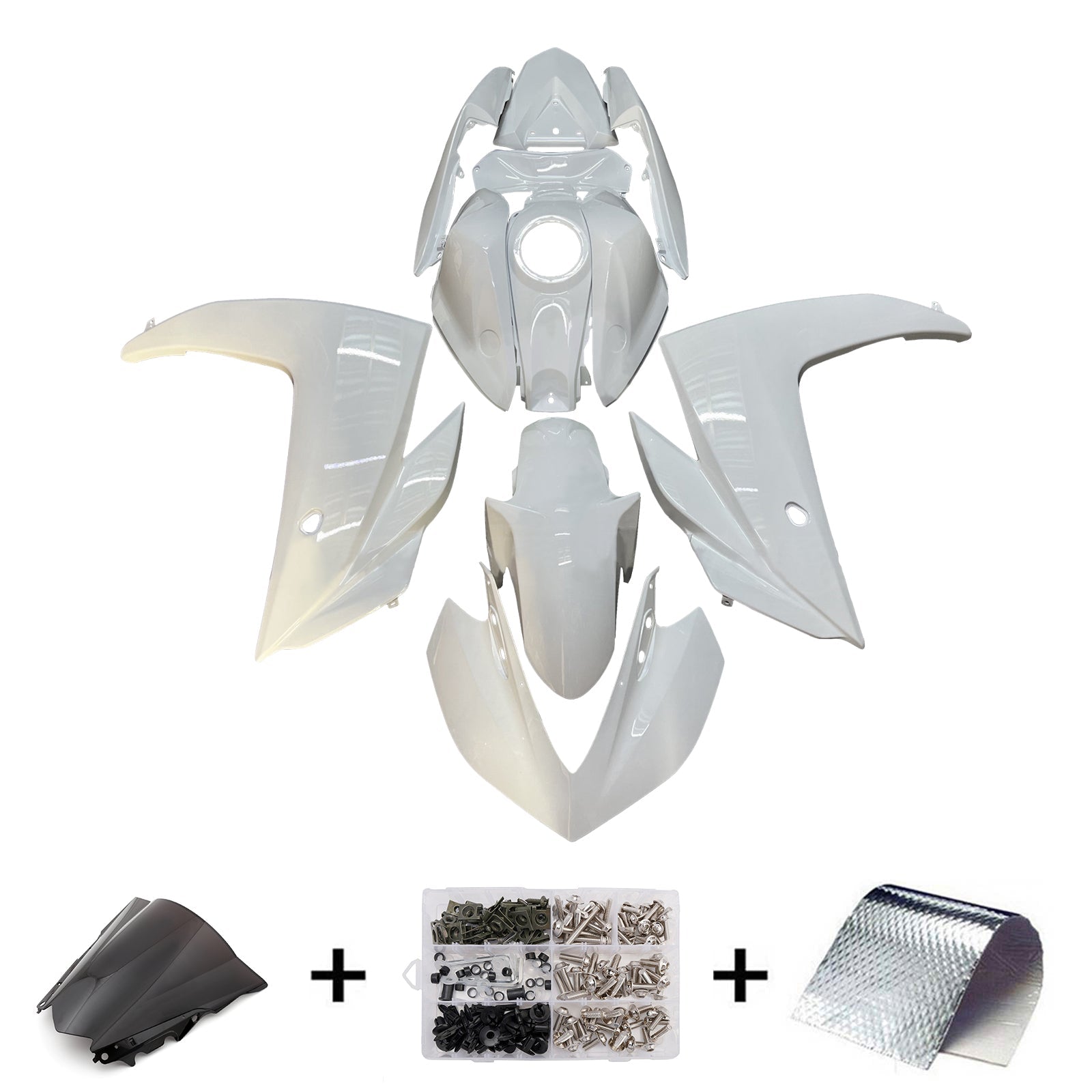 Kit de carénage injecté ABS pour Yamaha YZF-R3 2014-2018 et R25 2015-2017
