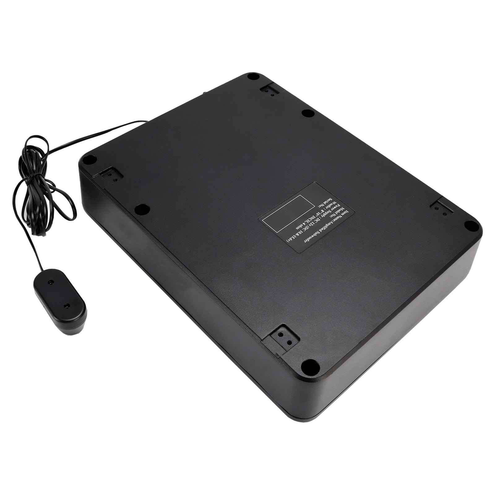 1200W Caisson de basses actif plat 10" 12V pour voiture, SUV et monospace, à installer sous le siège