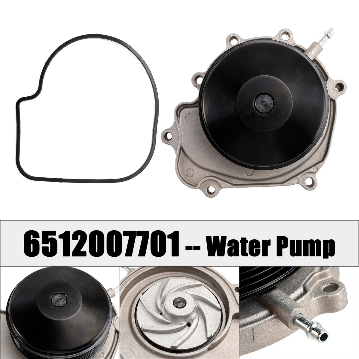 Pompa dell'acqua per Mercedes W204 W212 W166 X204 W221 R172 CDI OM651 6512007701