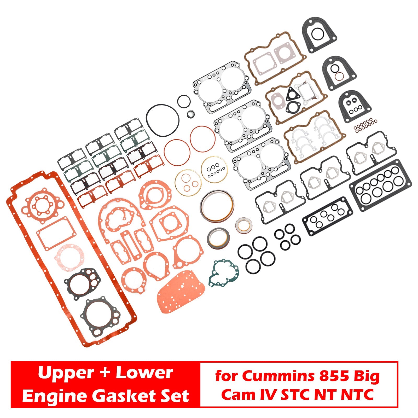 3801754 4024919 Per Cummins 855 Big Cam IV STC NT NTC Set guarnizioni testata superiore e inferiore