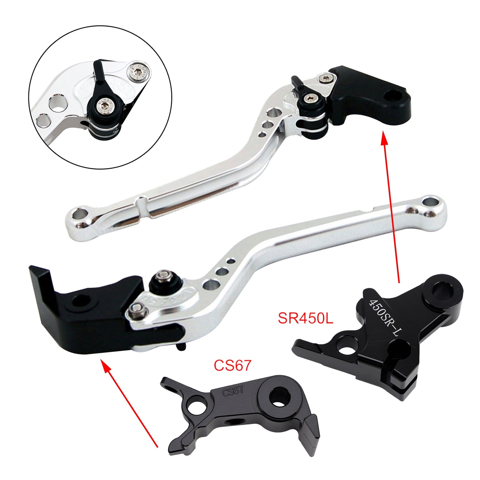 Levier de frein et d'embrayage long compatible avec VOGE DS900X 900DSX 2024-2026