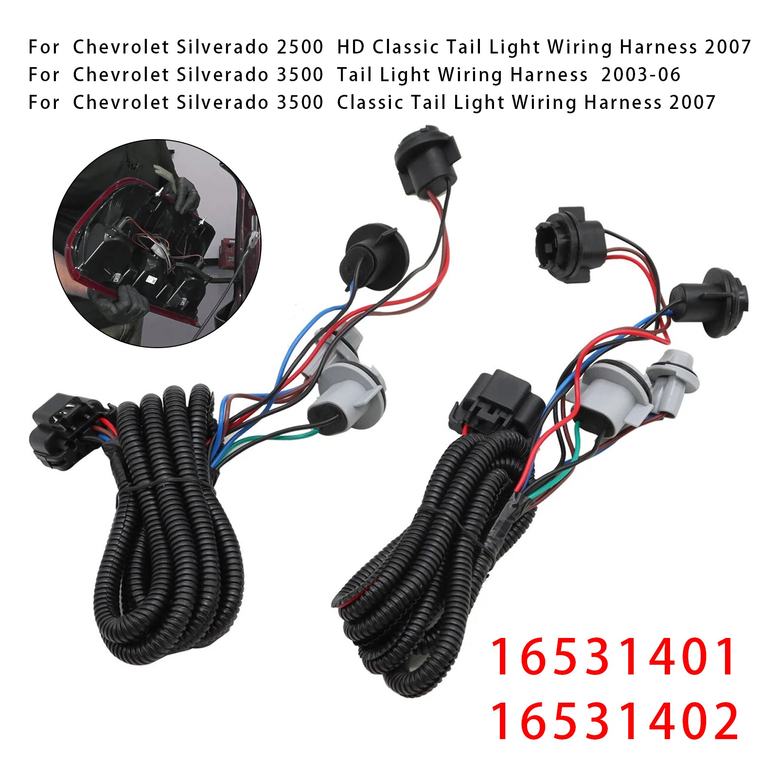 2 feux arrière gauche et droit pour Chevy Silverado 1500 2500 3500 HD 2003-2006