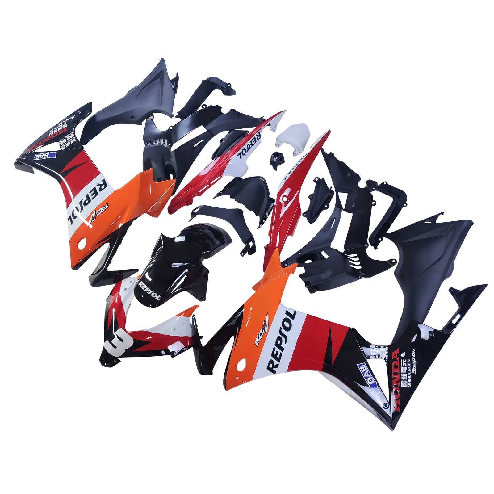 Kit de carenado de plástico ABS para Honda CBR500R 2013-2015