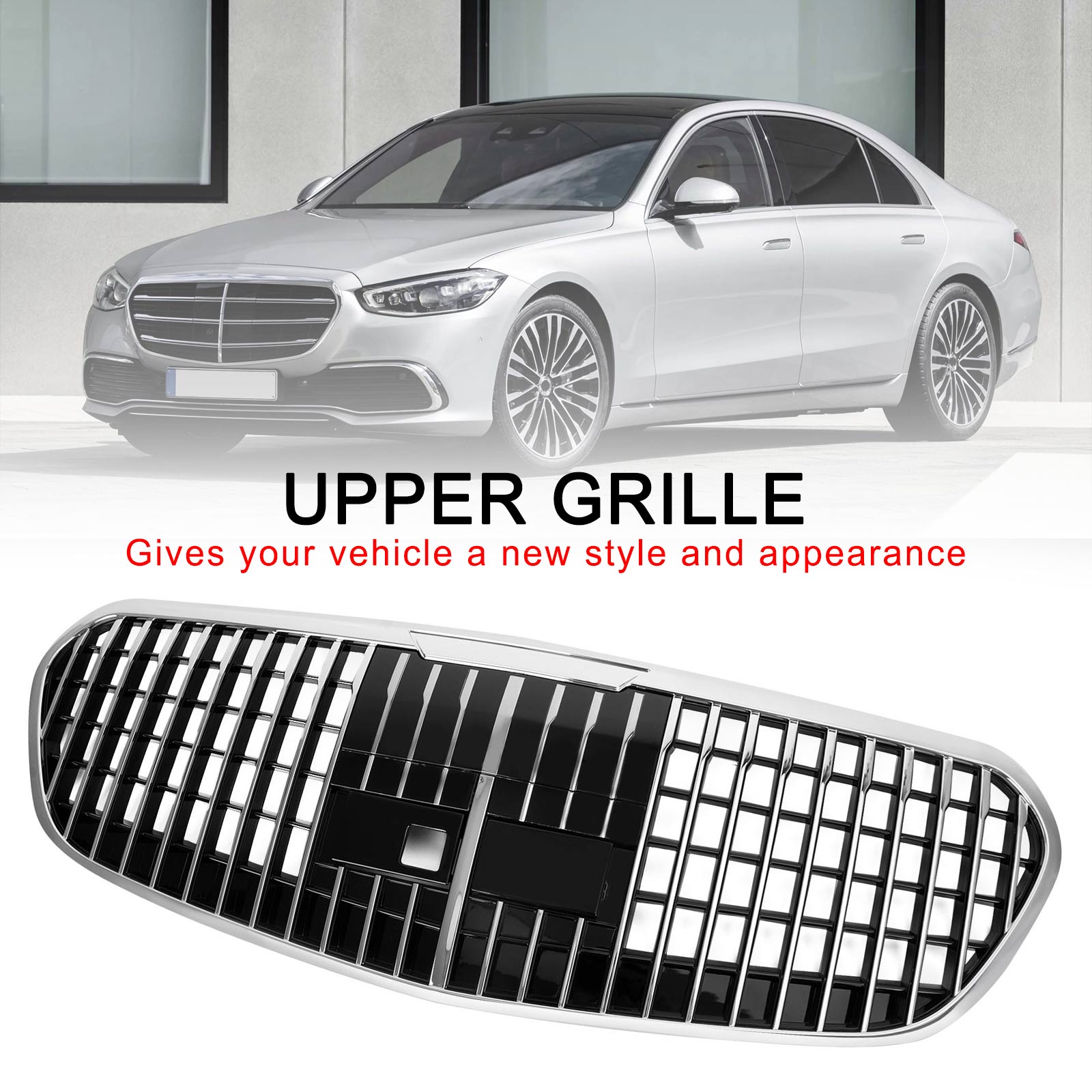 Griglia anteriore in stile Maybach per Mercedes Benz Classe S W223 S450L S500 S580 2021+