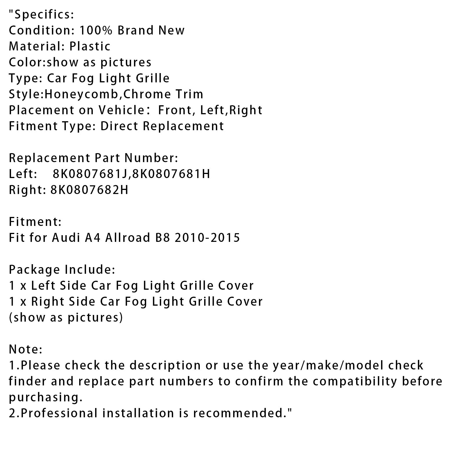 Anti-kruimels honingraatbeveiligingsrooster voor bumper Audi A4 Allroad B8 2010-2015