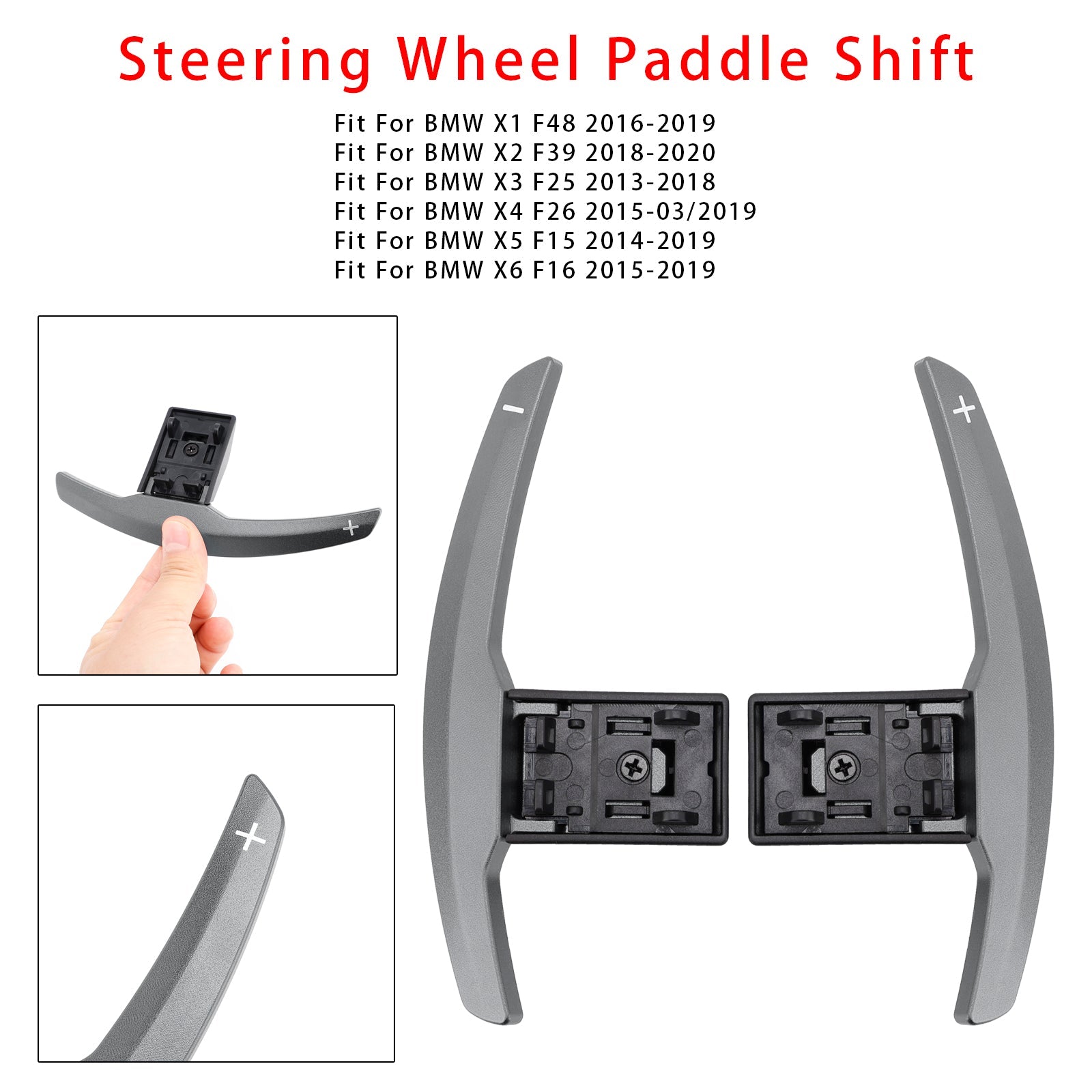 Podaljšek palete za spreminjanje hitrosti za BMW serije F30 F31 F32 F10 x3 x5 Sivi aluminij