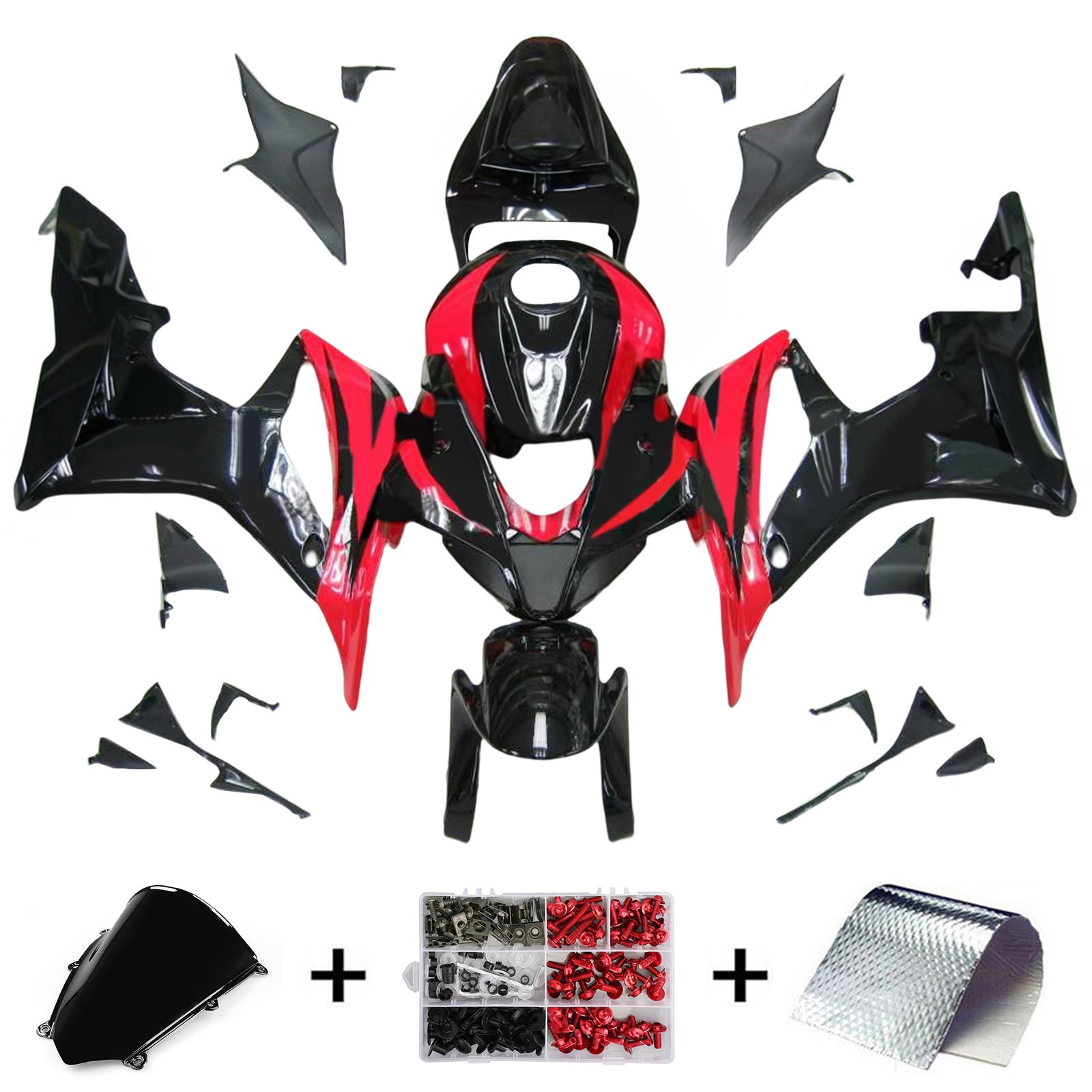 Kit de carénage par injection, carrosserie en plastique ABS pour Honda CBR600RR 2007-2008 F5
