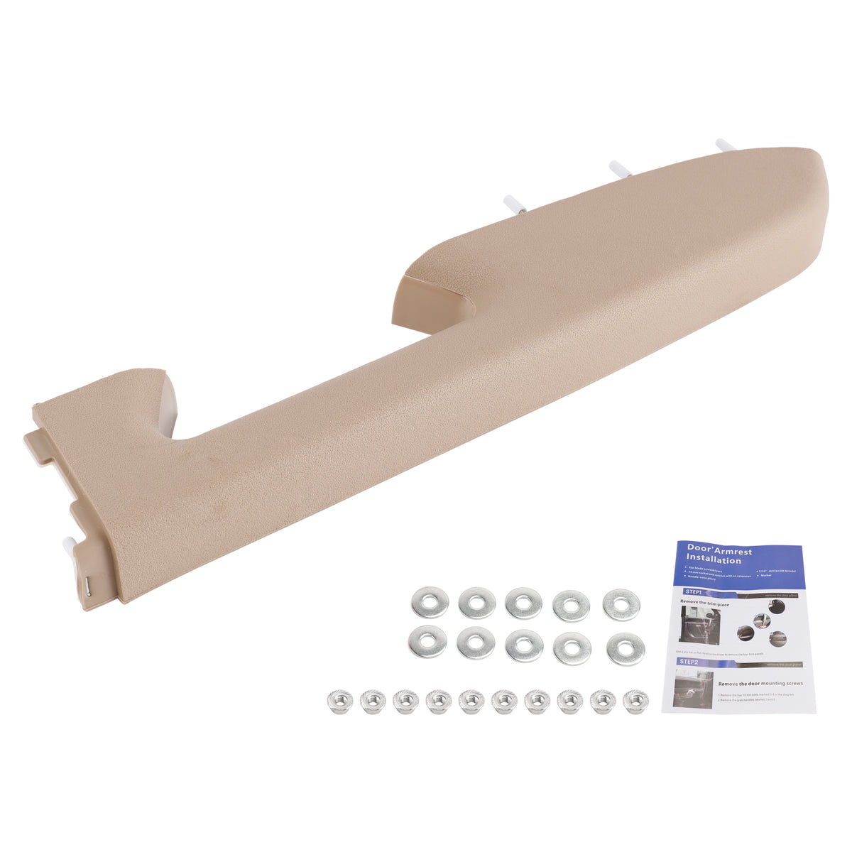 Reparatursatz für Armlehne vorne rechts, kompatibel mit Chevy Silverado 1500 2500HD 2010–2014, Farbe Beige