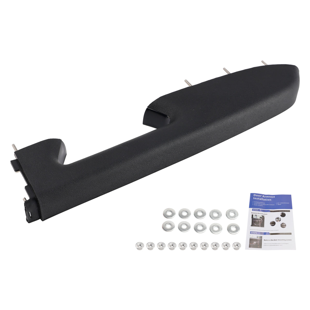 Kit de réparation d'accoudoir avant droit pour Chevy Silverado 1500 2500HD 3500HD 10-14 Noir