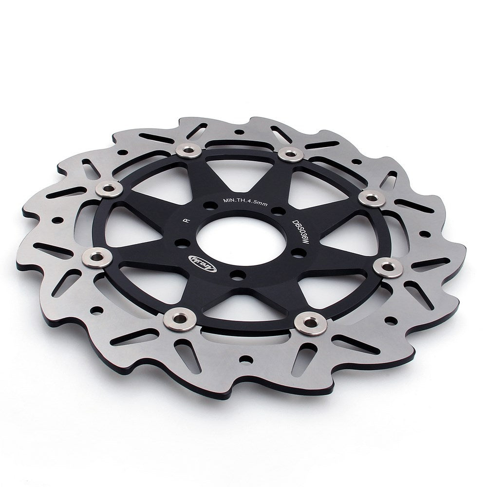 Par de discos de freno delantero ondulado para Kawasaki ZX-6R, ZX600, Ninja ZX600F (1995-1997)