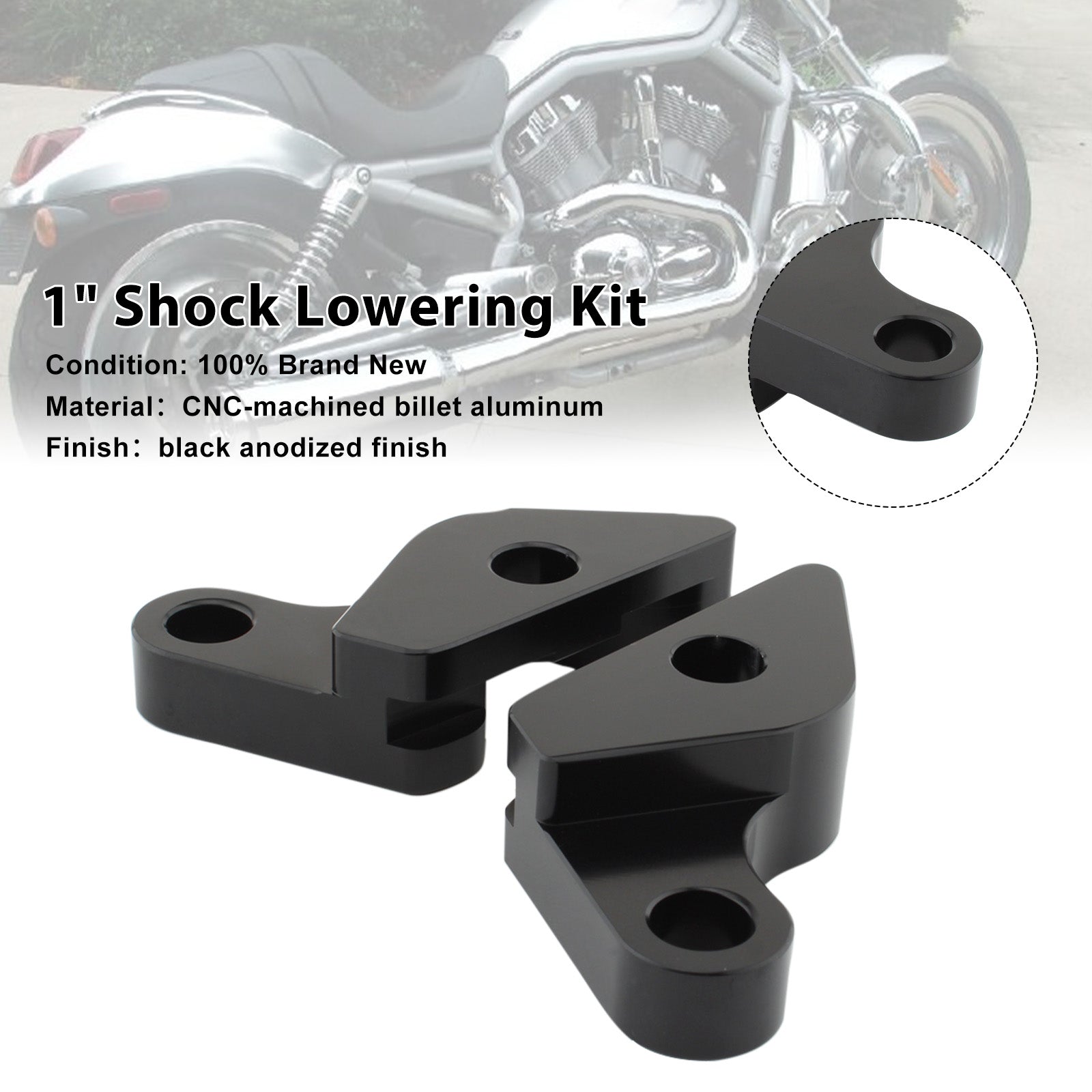 Kit d'abaissement d'amortisseurs 1"" pour HARLEY VRSC V-ROD (2007-2017)