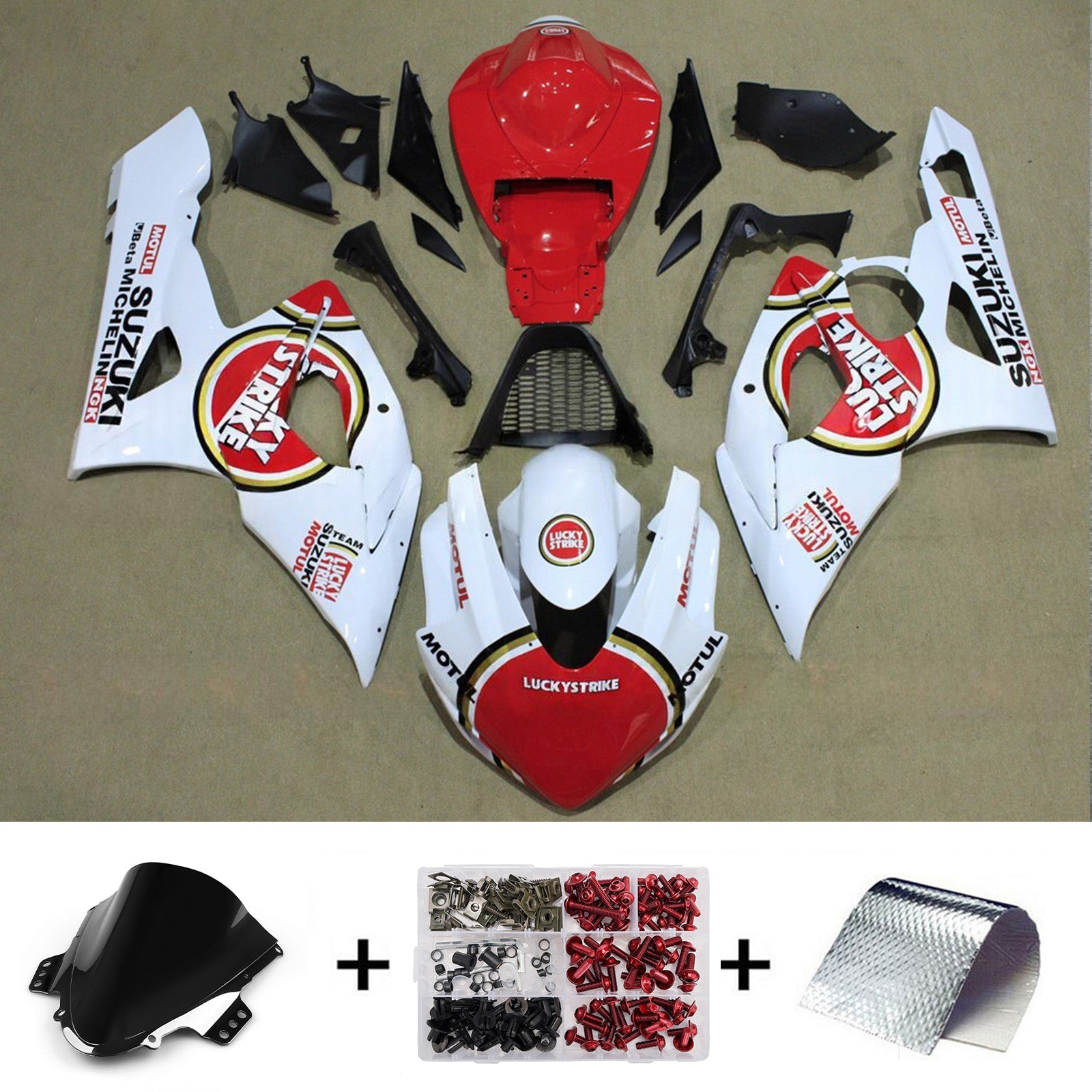 Kit de carénage injecté en plastique ABS pour Suzuki GSXR1000 2005-2006 K5