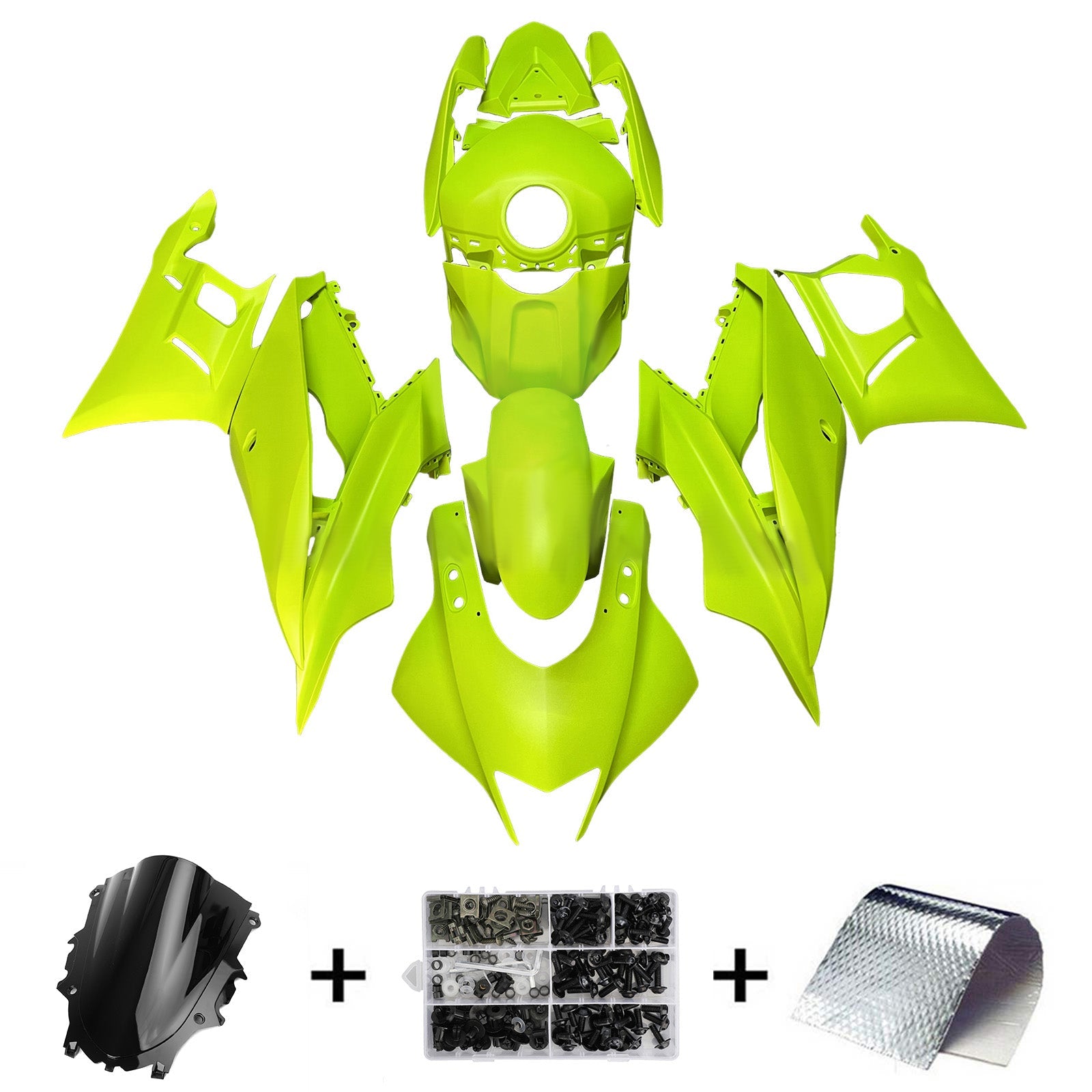 Kit de carénage injecté en plastique ABS compatible avec Yamaha YZF-R3 R25 2019-2021