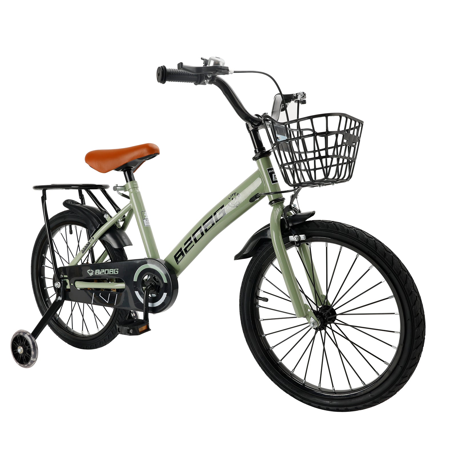 18 inches Kid's Bicycle BMX Child Bike for Ages 7-9 Years with auxiliary wheels