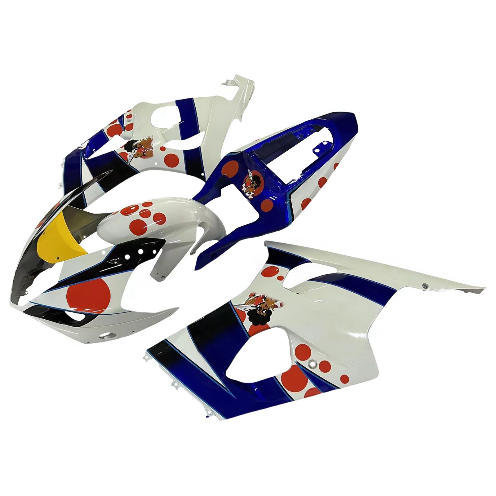 Kit de carénage par injection, carrosserie en plastique ABS, compatible avec Suzuki GSXR1000 2003-2004