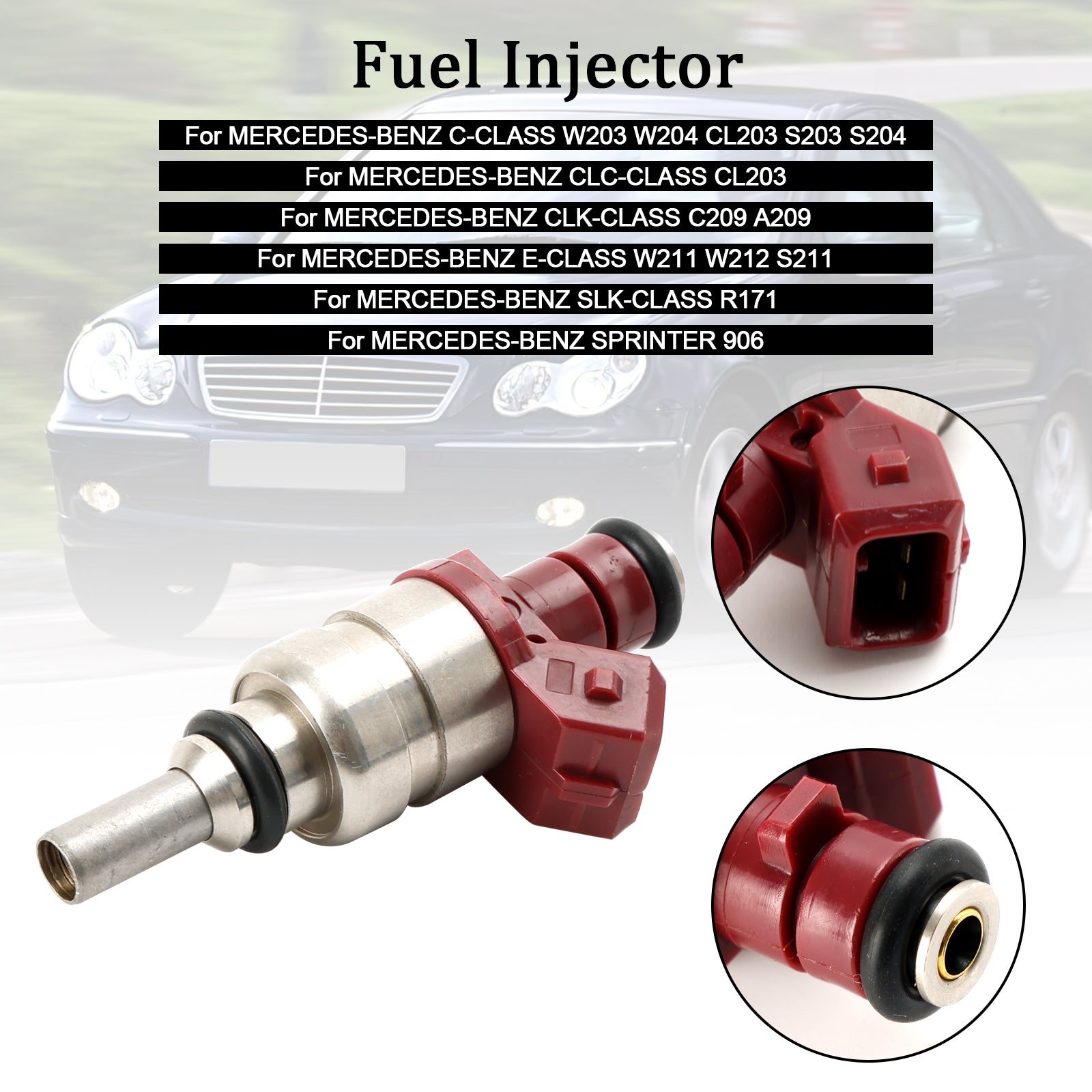1pcs Inyector de combustible A2710780023 para Mercedes Benz C-Class CLK-CLK 1.8L
