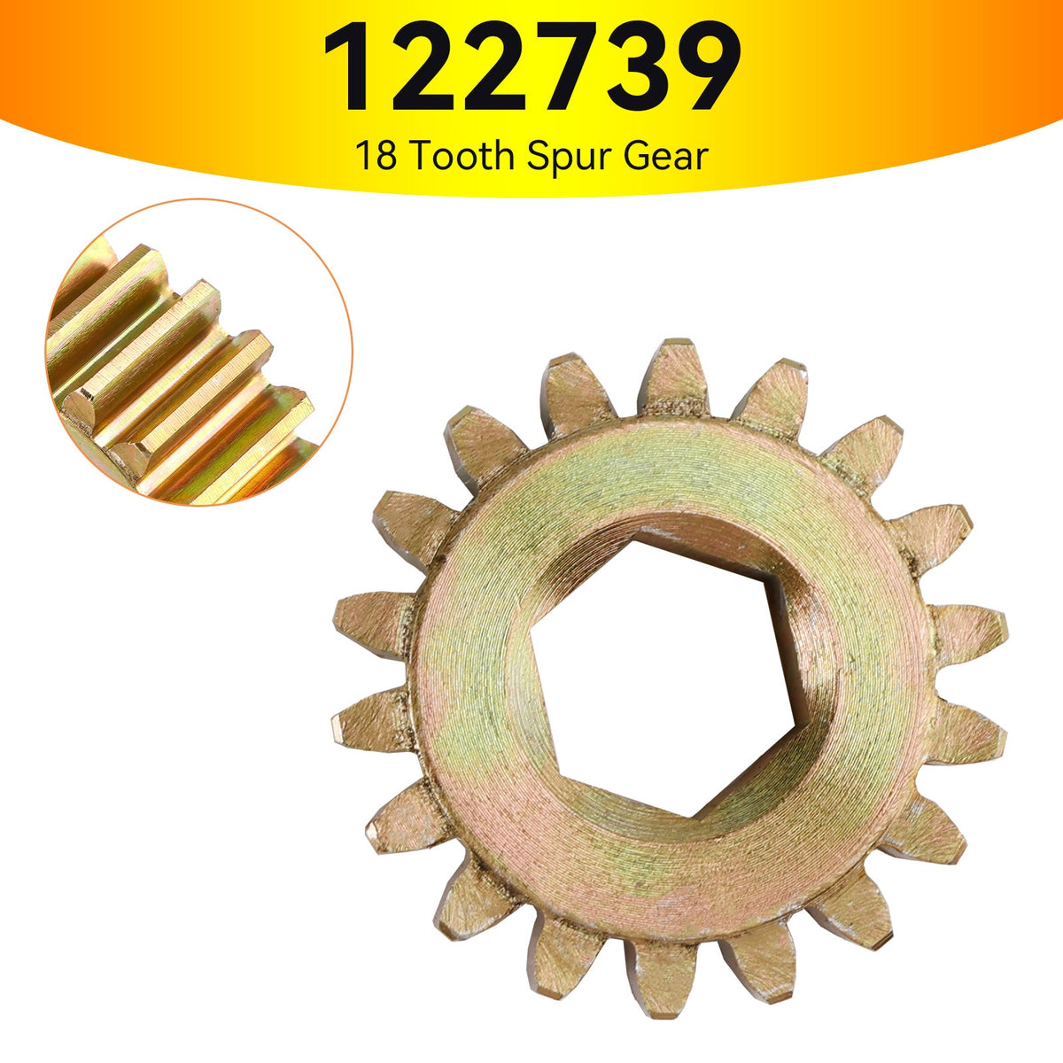 122739 Vaihto 18-hampainen hammaspyörä 12 DP/14,5 PA Lippert RV Extension