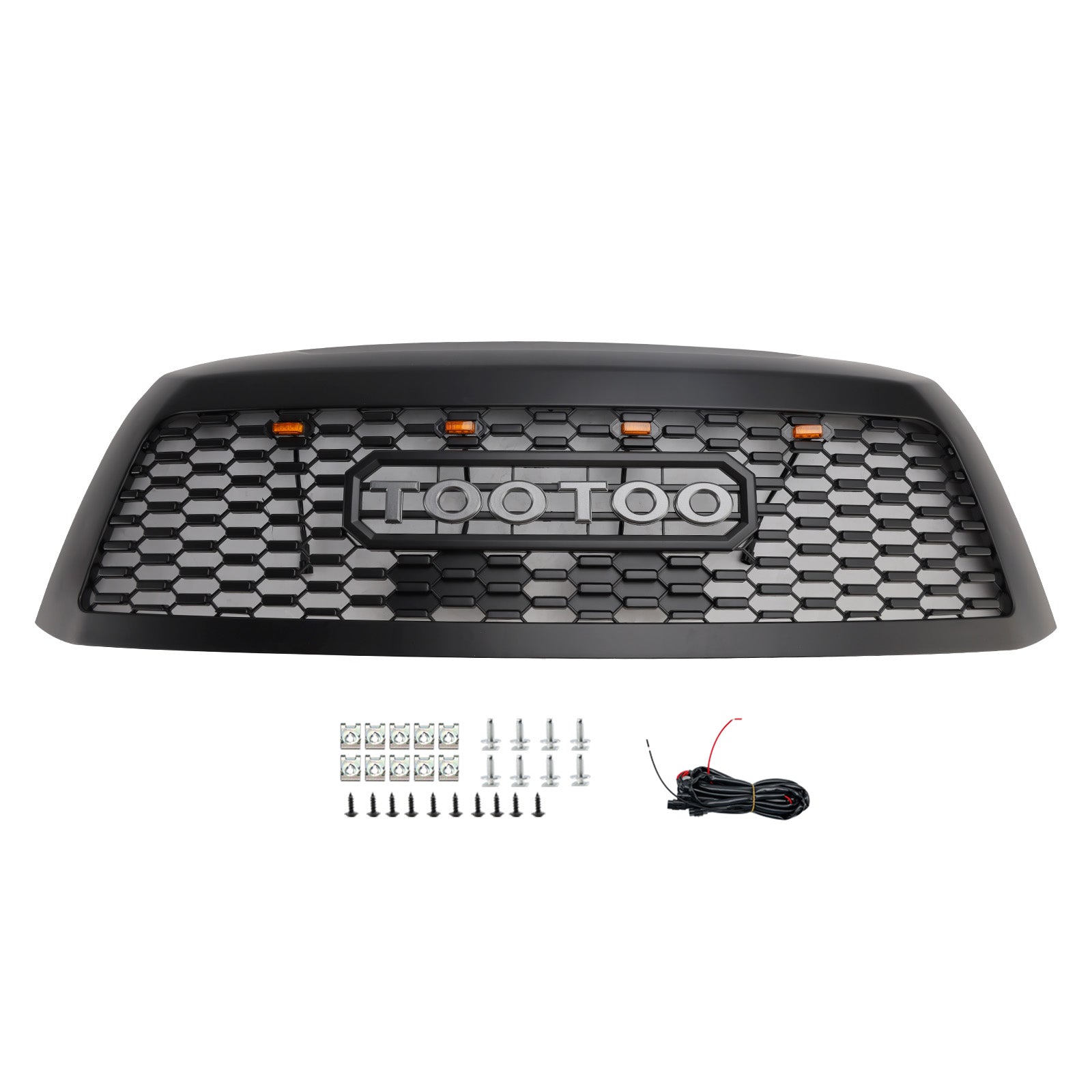 Calandre de pare-chocs avant noire mate avec LED pour Toyota Sequoia (2008-2018)