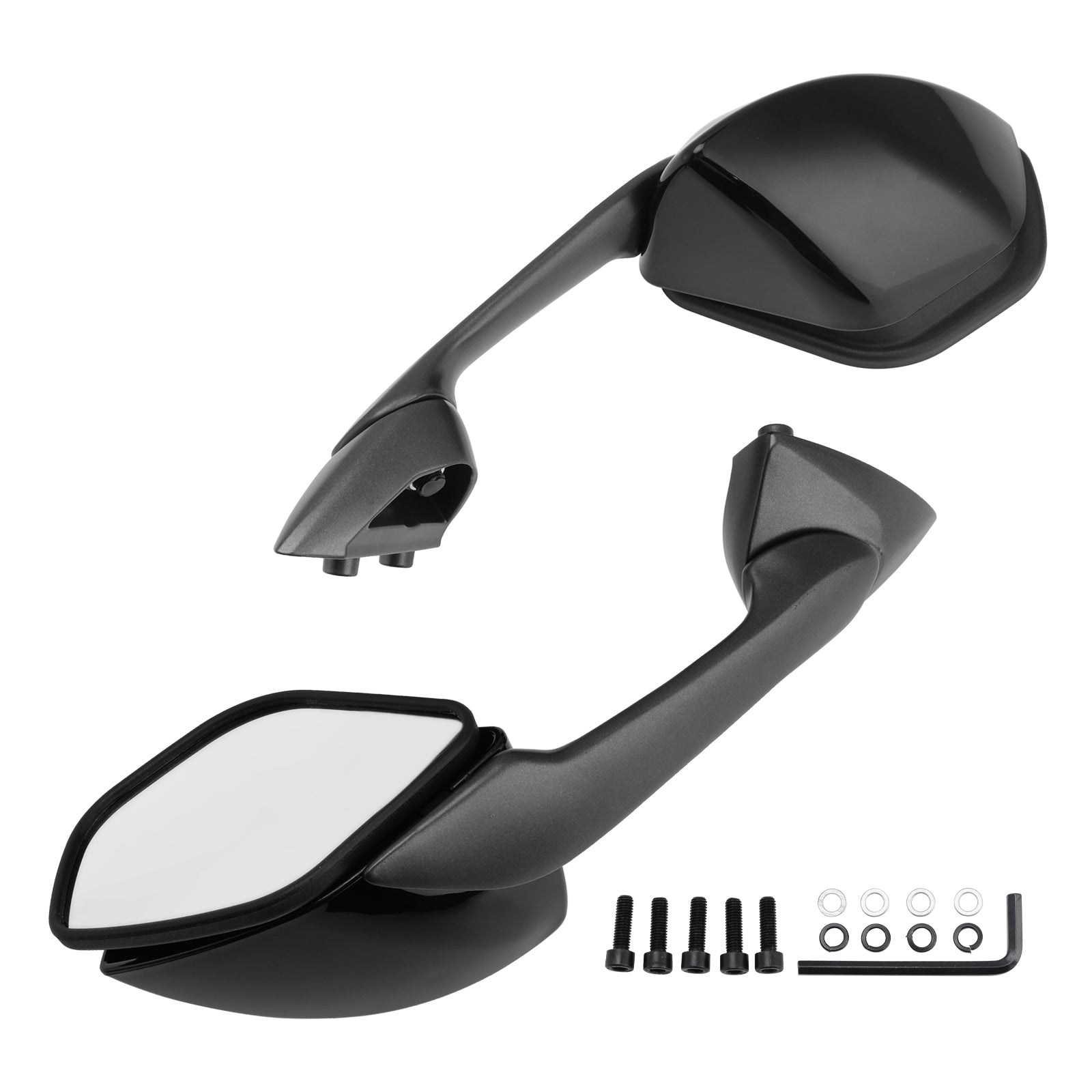 Rétroviseurs arrière noirs (gauche et droite) pour Suzuki GSX1300R Hayabusa 2022-2024 - Référence : 56500-10L00
