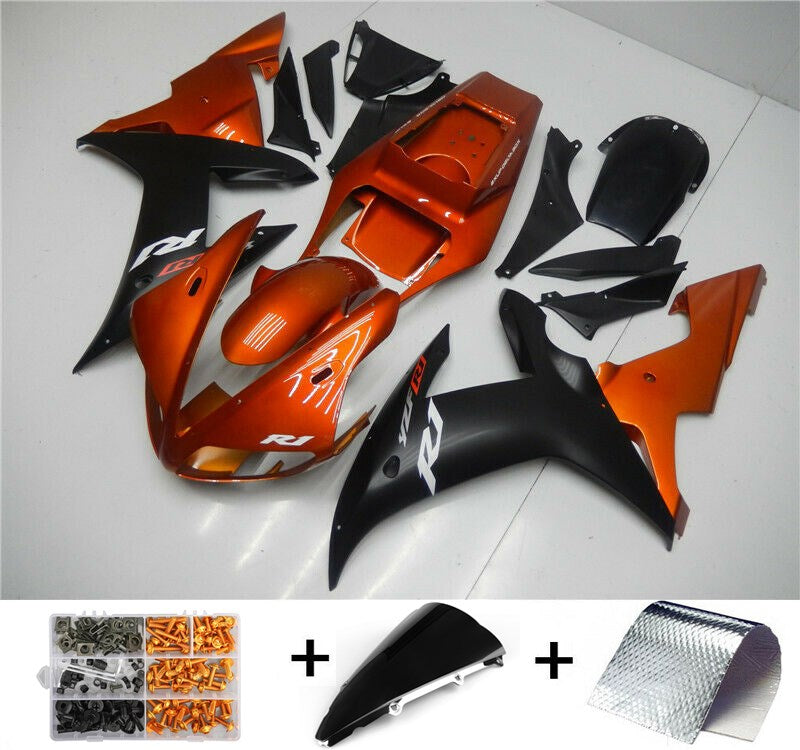 ABS Injection Plastic Kit Fairing Fit For Yamaha YZF R1 2002-2003 Orange