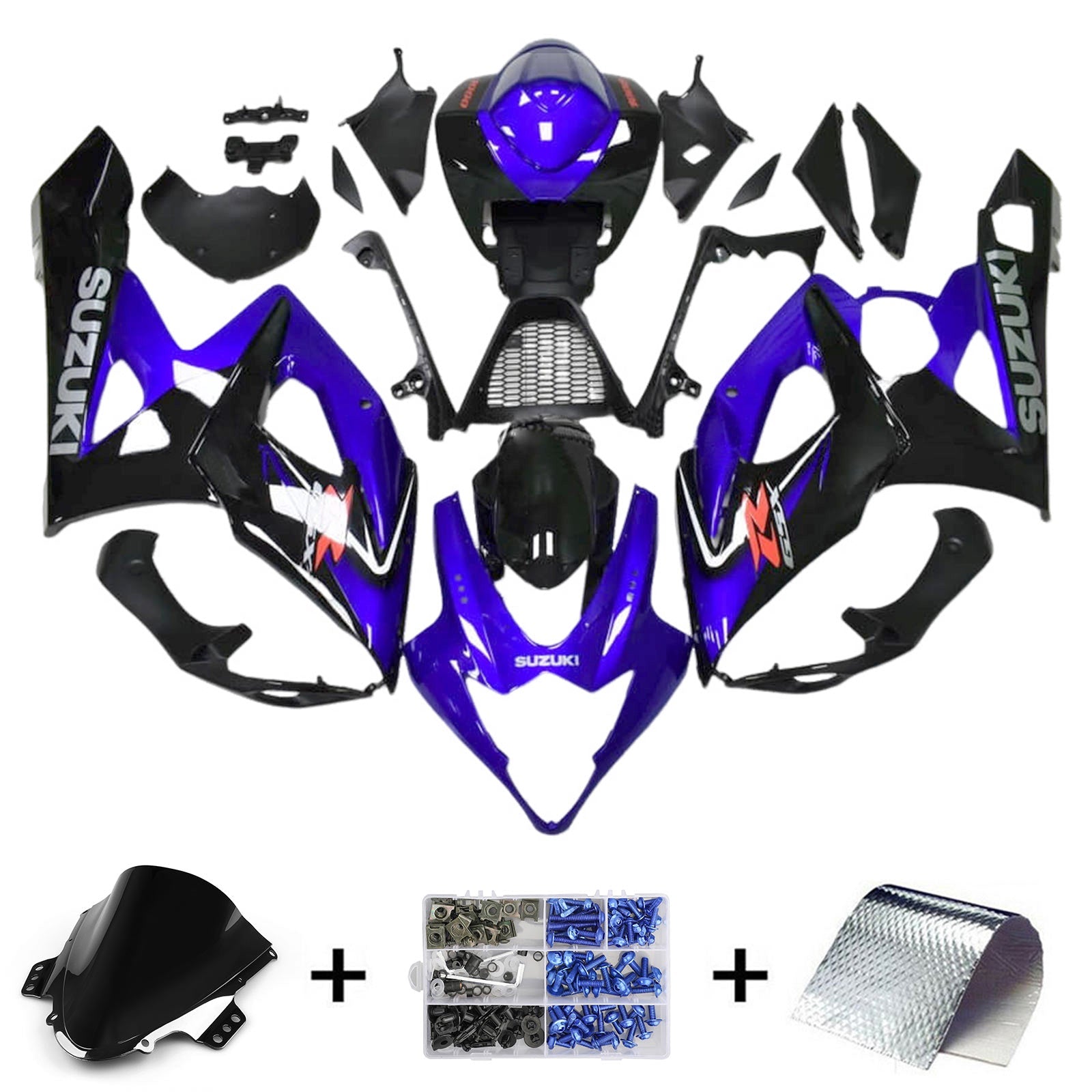 Amotopart Suzuki GSXR1000 2005-2006 K5 Kit de carenado de carrocería de plástico ABS