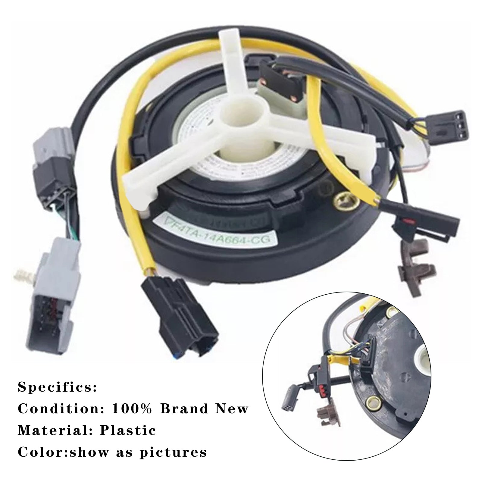 Resorte del reloj del volante Ford F59 7.3L 1994 F4TA-14A664-CG F4TA14A664B