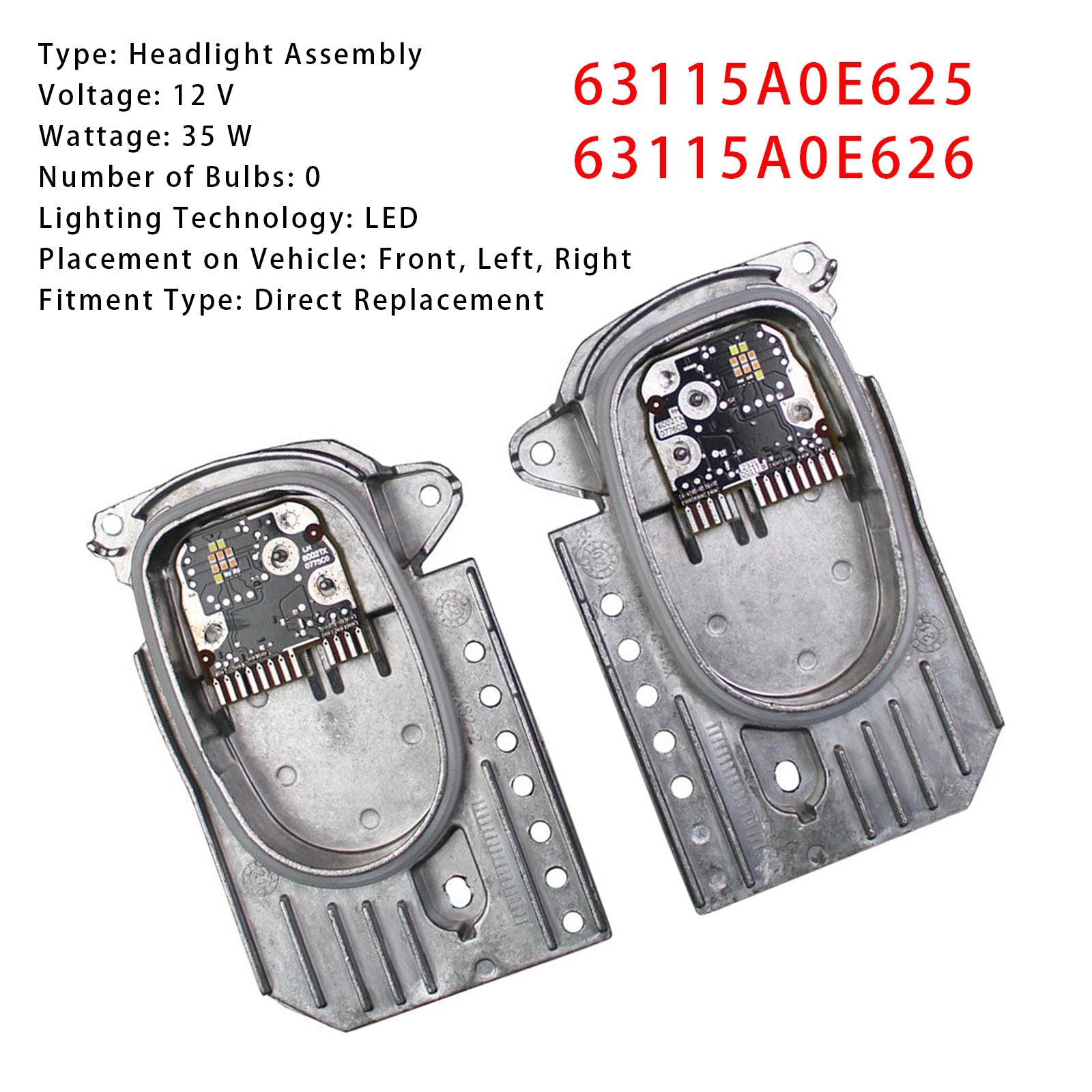 Phares à LED DRL pour BMW X3 G01 G02 2020-2022, 2 pièces, contrôle 63115A0E625 63115A0E626