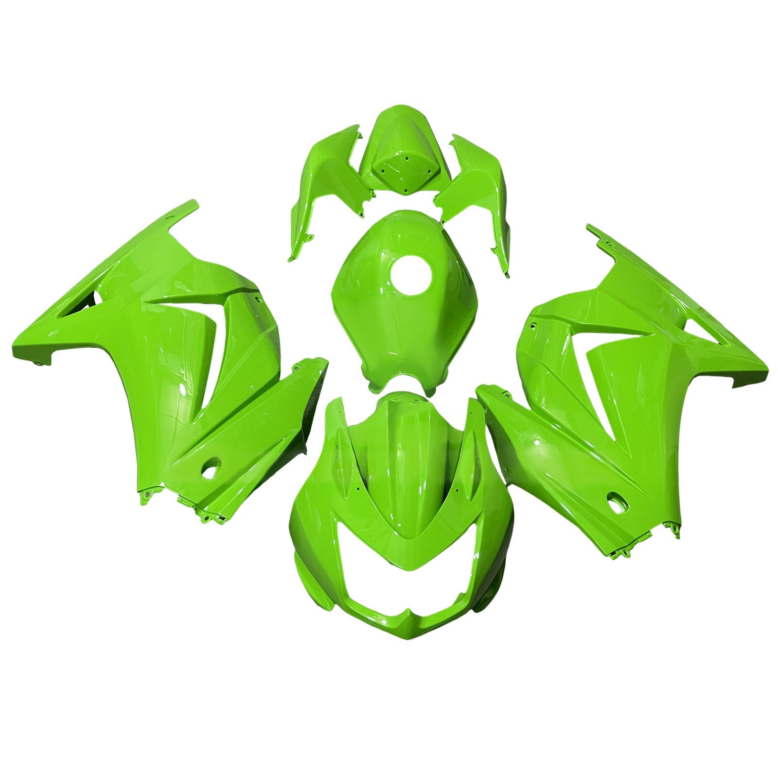 Kit de carenado de inyección, cuerpo de plástico ABS para Kawasaki EX250 Ninja250R 2008-2012