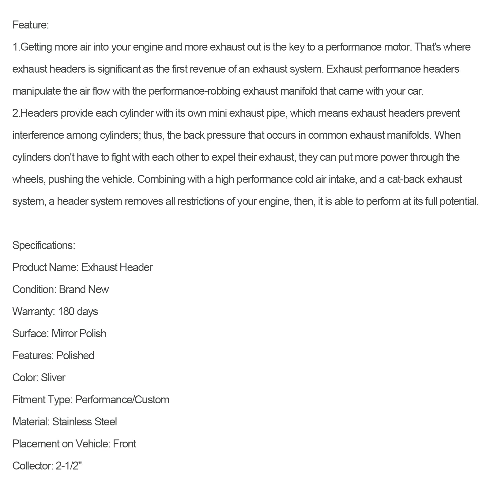 Kolektorów wydechowych dla małych bloków Chevrolet 283 305 350 400 Chevelle Malibo Camaro