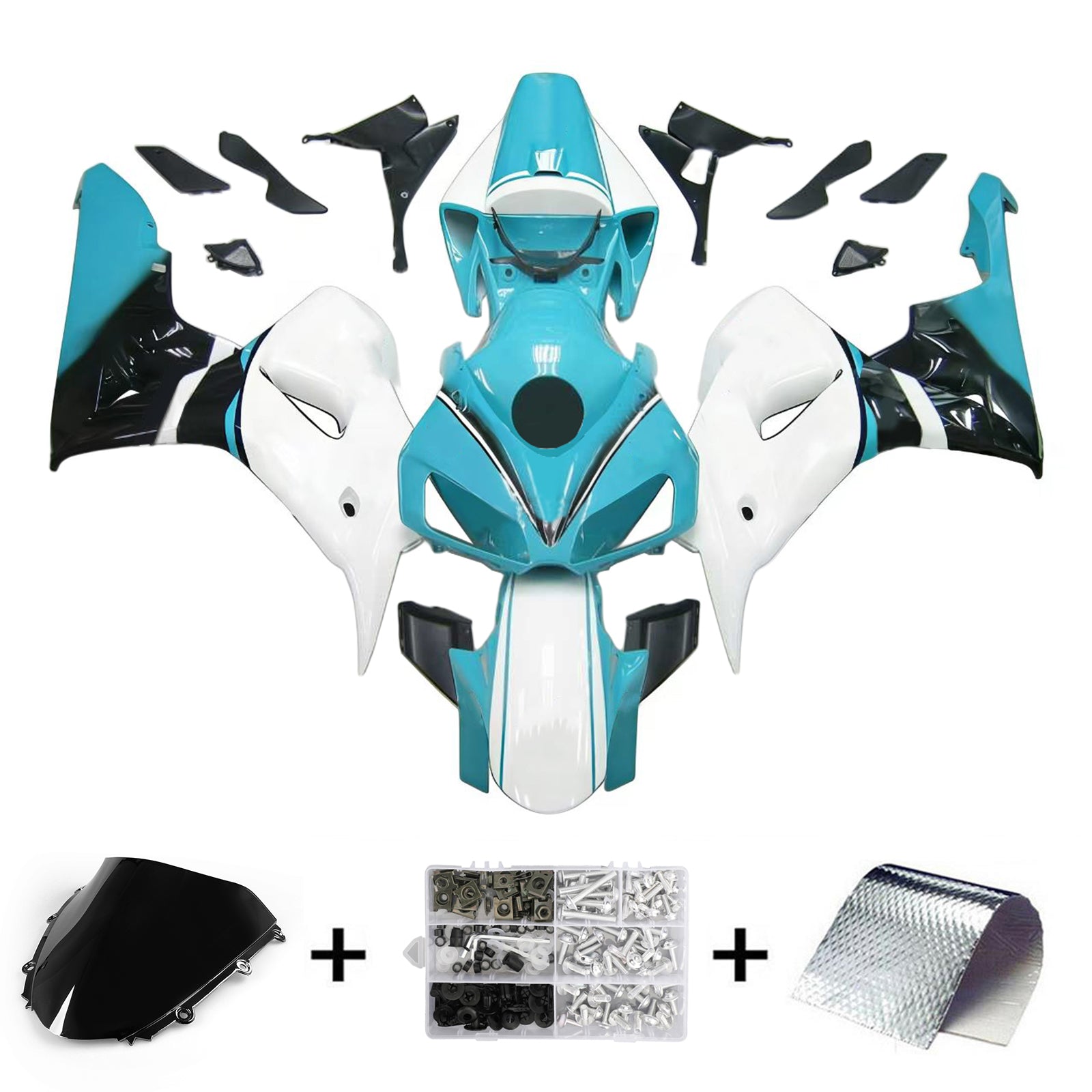 Kit de carénage par injection, carrosserie en plastique ABS pour Honda CBR1000RR 2006-2007