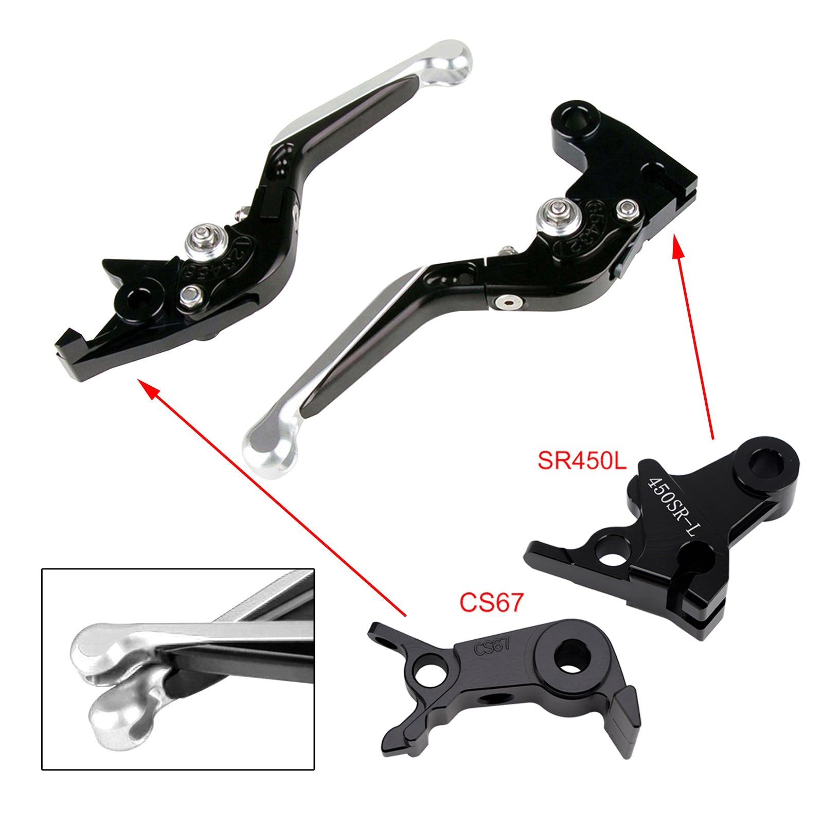 Levier de frein et d'embrayage réglable compatible avec VOGE DS900X 900DSX 2024-2026