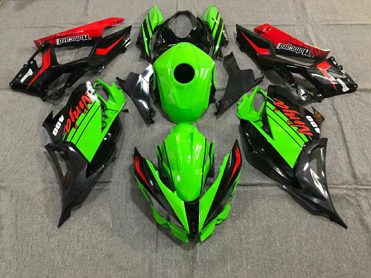 2018-2023 Kawasaki EX400 / Ninja400 Kit de carénage injection de carrosserie en plastique ABS FAX