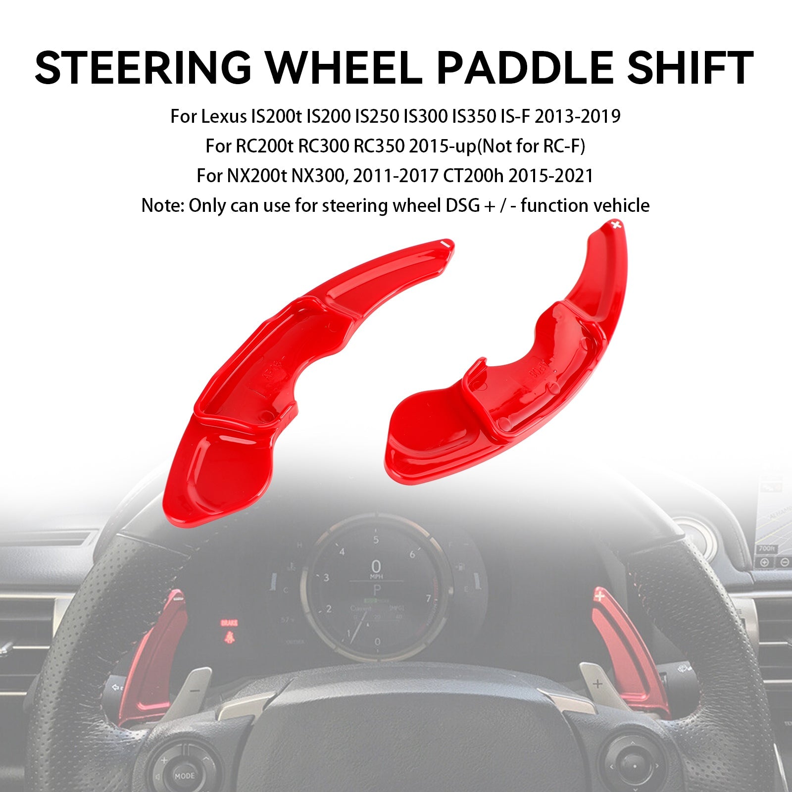 Extensions de palettes de changement de vitesse au volant pour Lexus IS RC RCF NX
