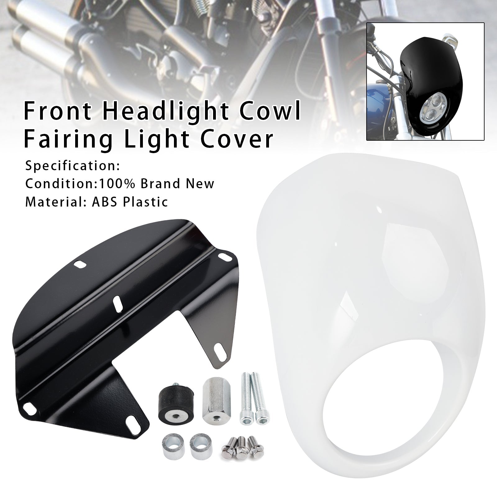 Cache de phare pour Sportster Dyna XL 883 1200 FX (à partir de 1973)