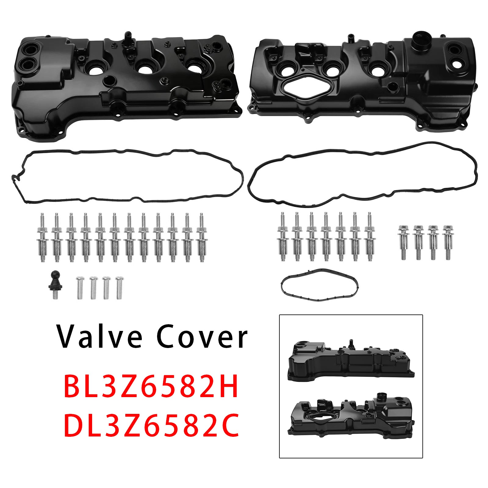 Vasen ja oikea venttiilikoppa Ford Expedition 3.5L V6 2015-2017 (pari) BL3Z6582H DL3Z6582C