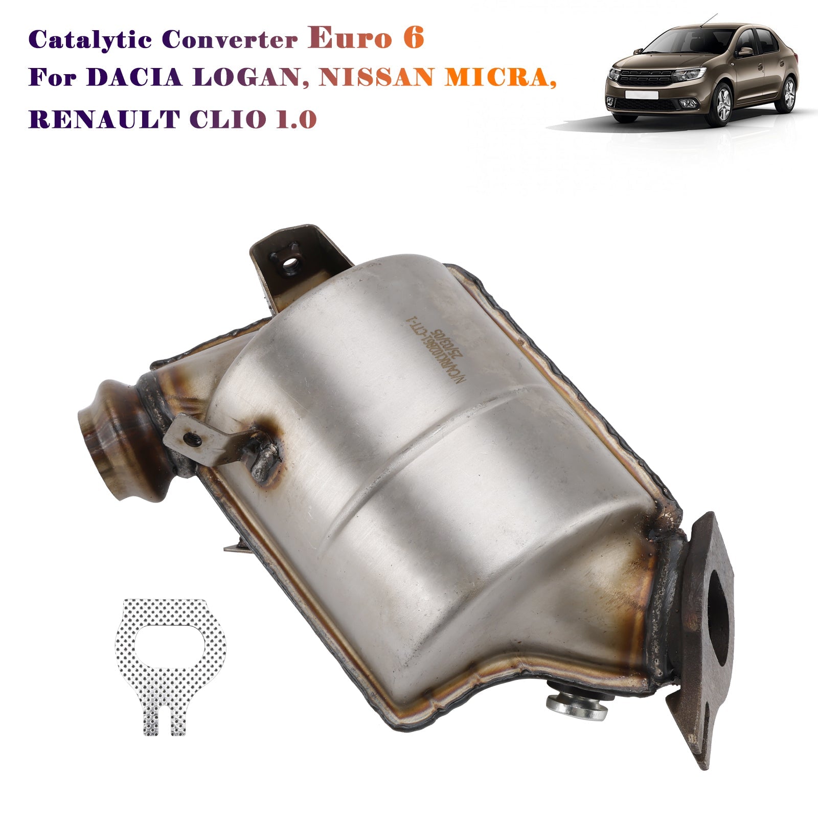 Convertisseur catalytique 208A05482R pour Dacia Logan Sandero Renault Clio 1.0
