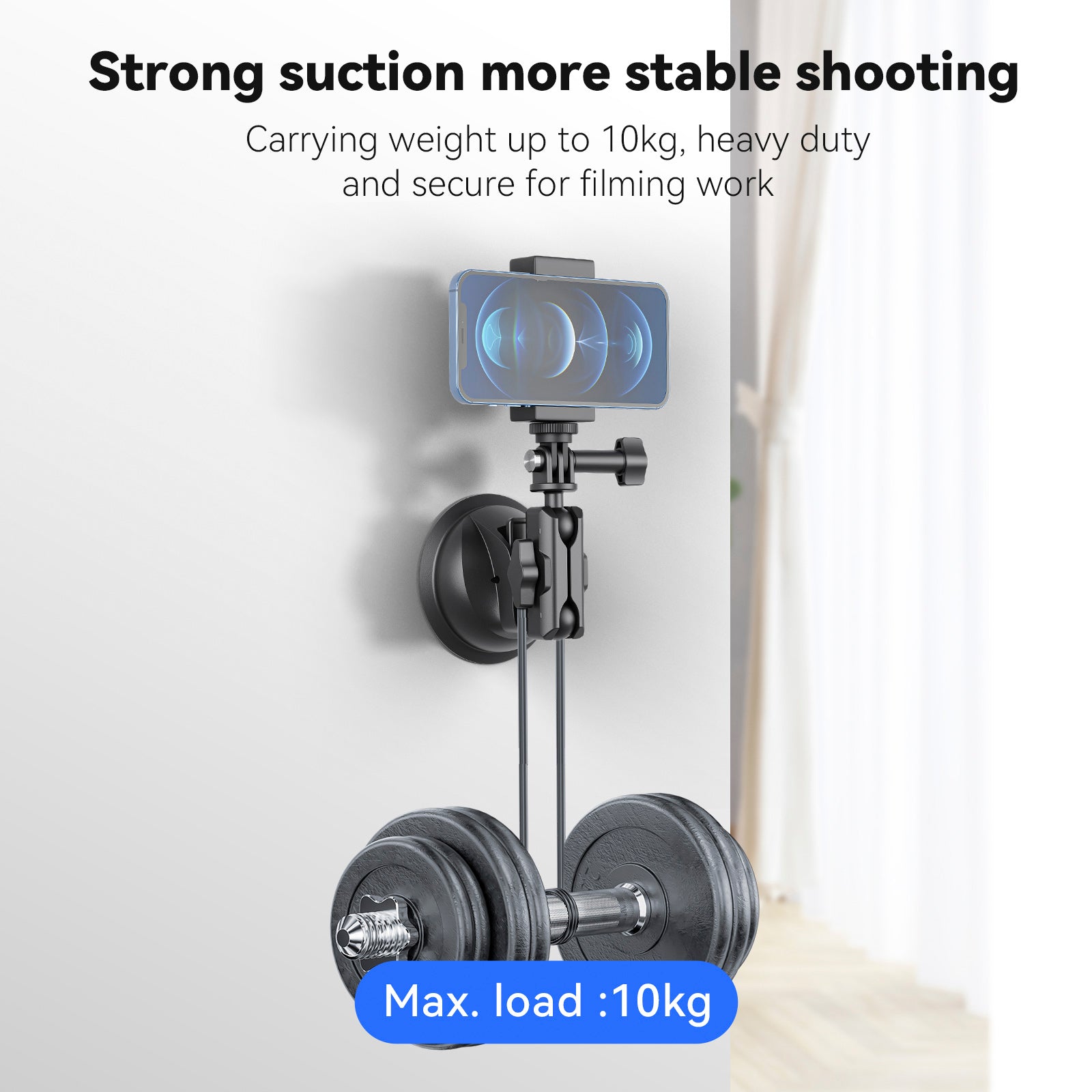 Support ventouse universel léger et robuste pour DJI GoPro 13/Insta 360 Go3