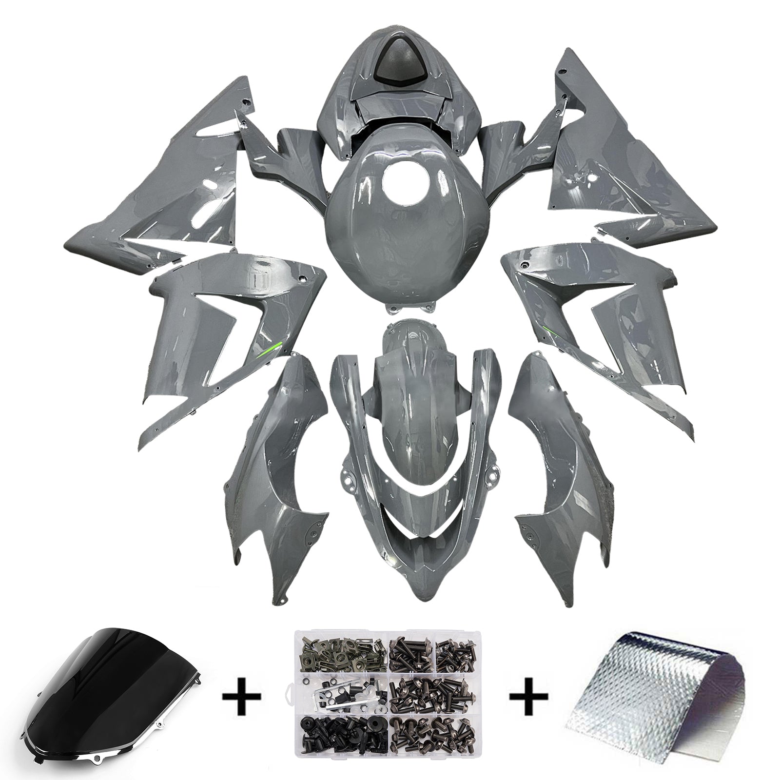 Kit de carénage par injection, carrosserie en plastique ABS pour Kawasaki ZX10R 2004-2005