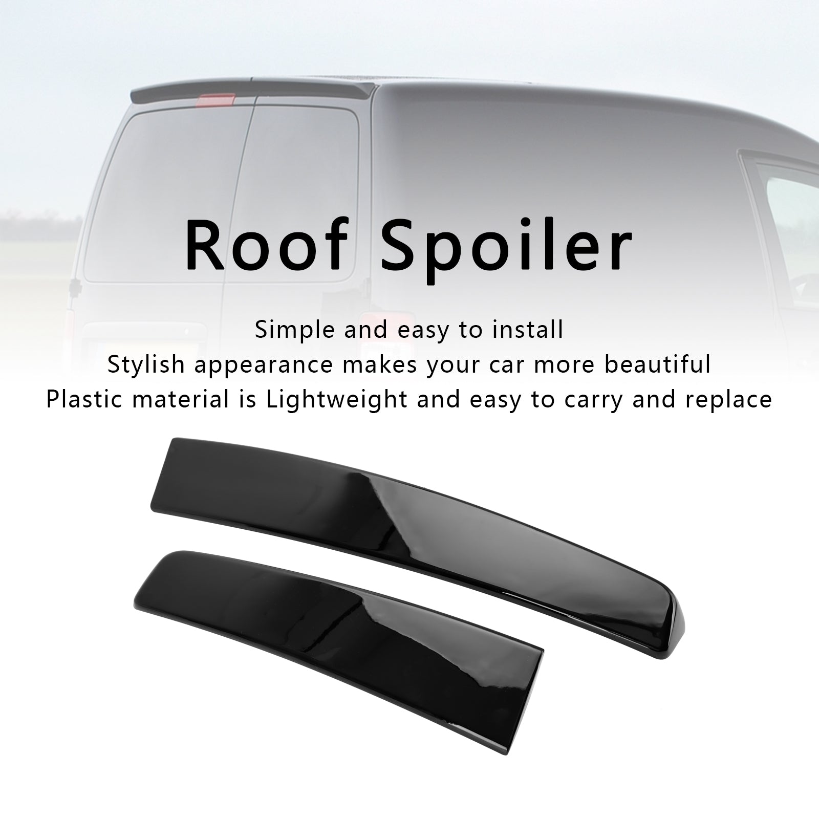 Gloss Black Rear Twin Barn Door Trunk Spoiler Pour VW Caddy Maxi 2005-2018