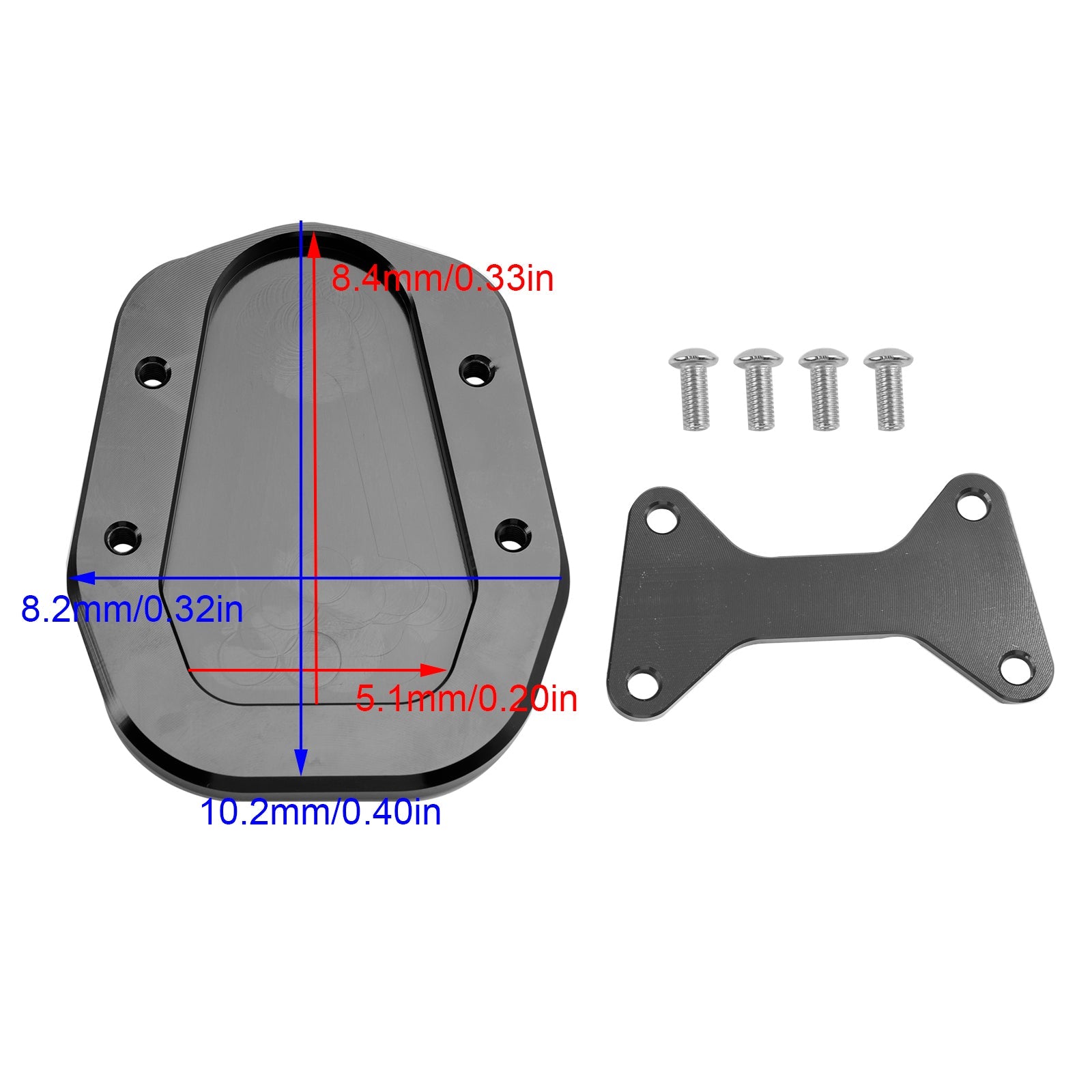 Plaque d'agrandissement de béquille pour HONDA CT125 Hunter Cub Trail 125 2023-2024