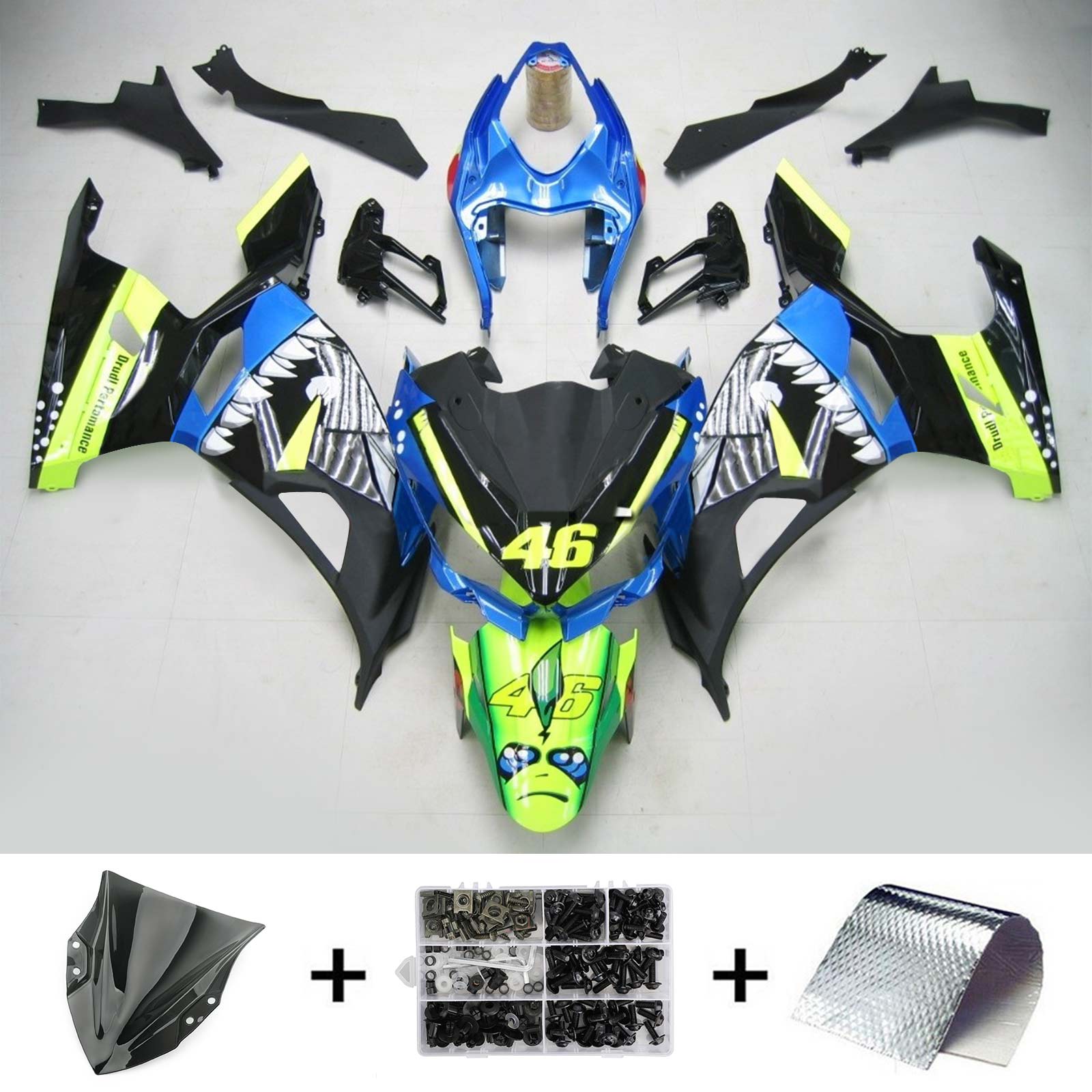 2018-2023 Kawasaki EX400 / Ninja400 FAX Kit de carenado de inyección de carrocería de plástico ABS