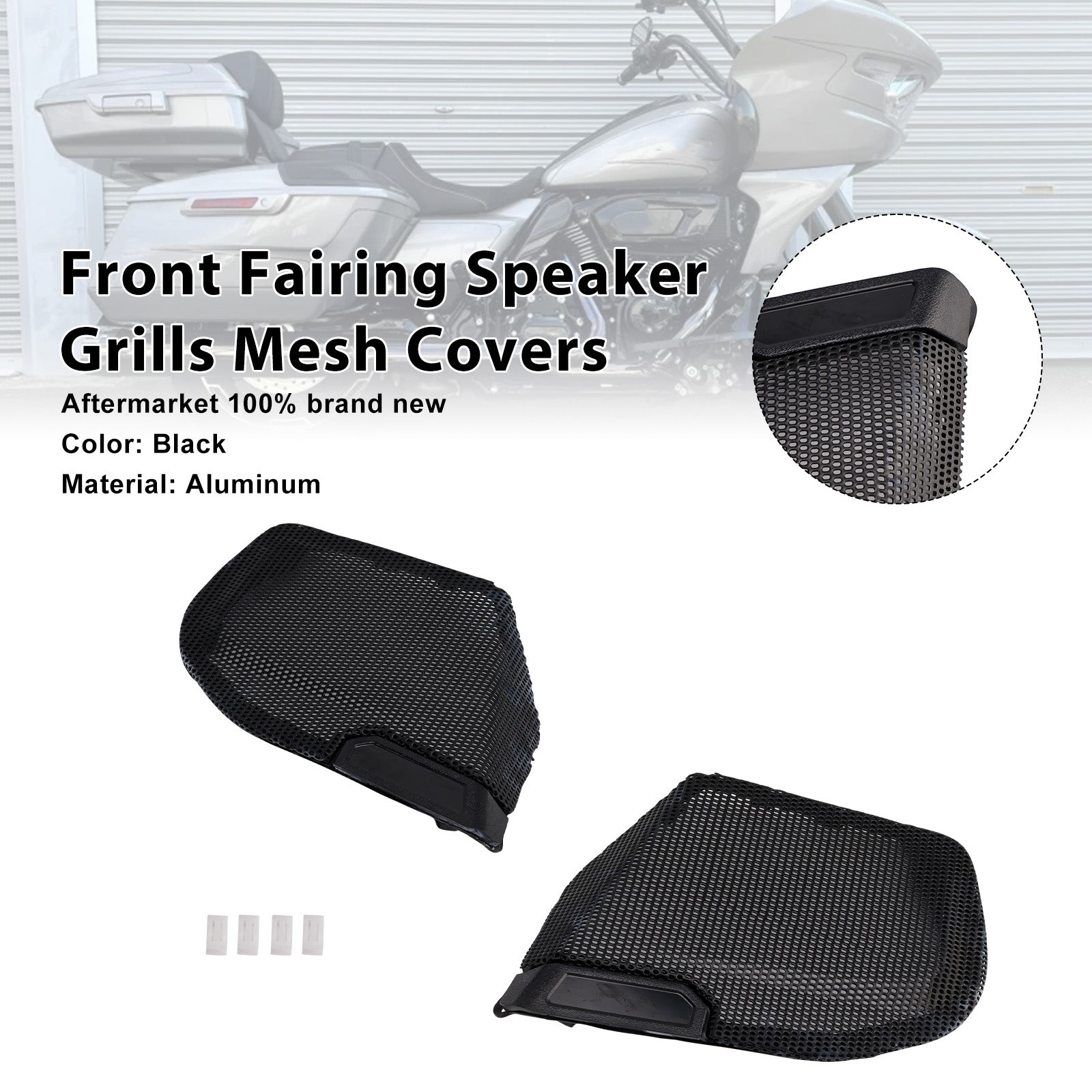 Grilles de haut-parleurs de carénage avant compatibles avec CVO Road Glide 2023-2025