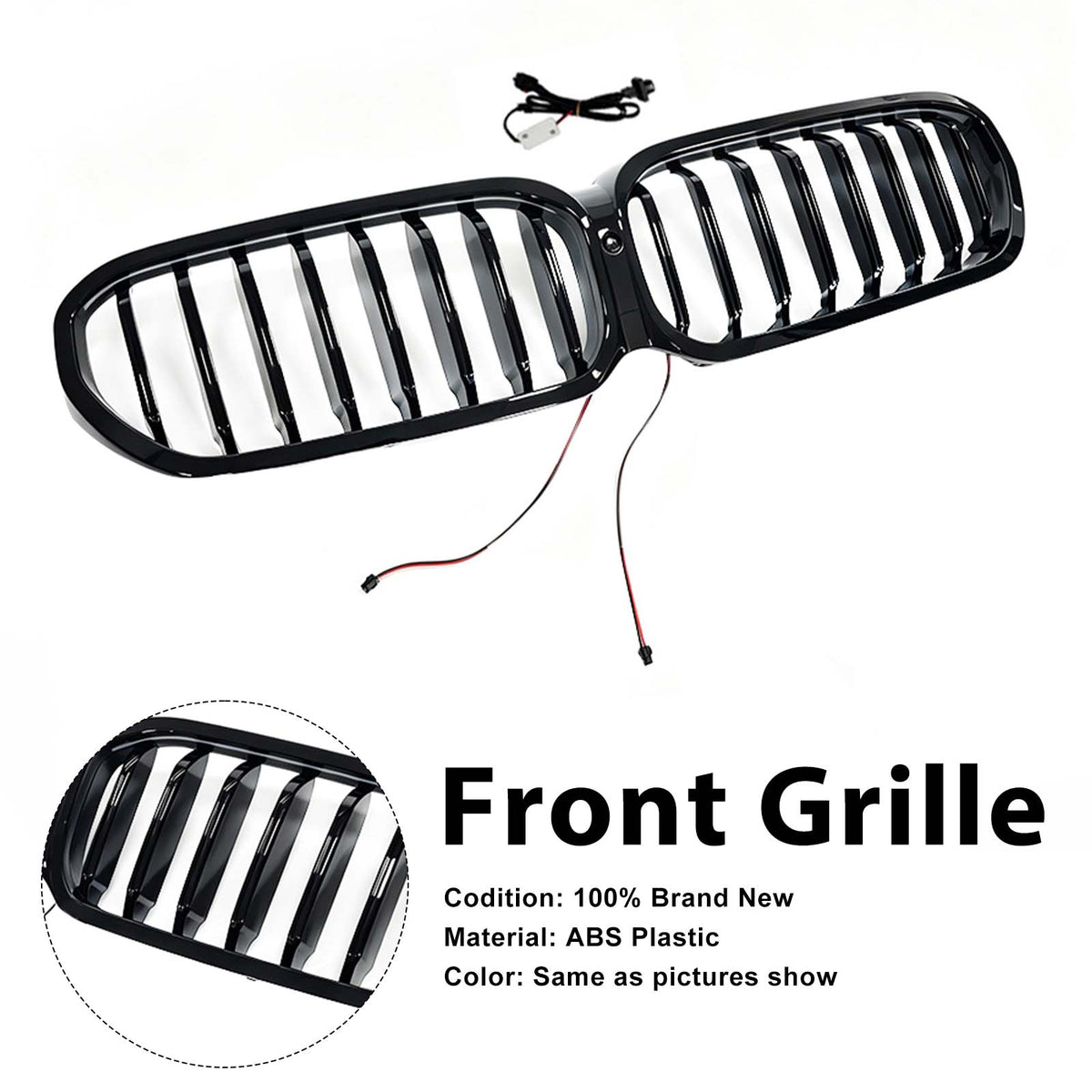 Front Kidney Grill Grille Pour BMW 5 Series G30 G38 2021-2024 W/LED